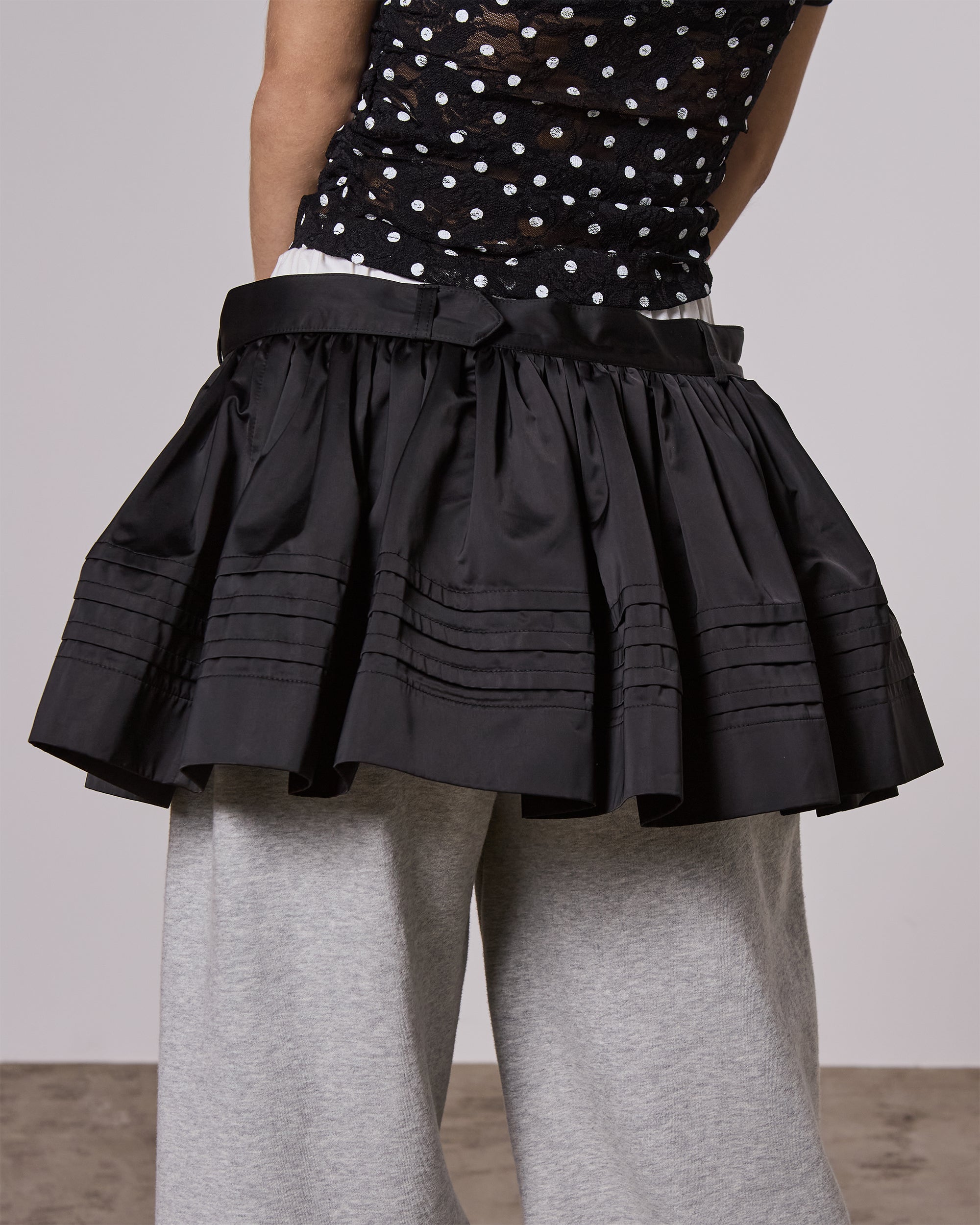 Peplum wrap mini skirt