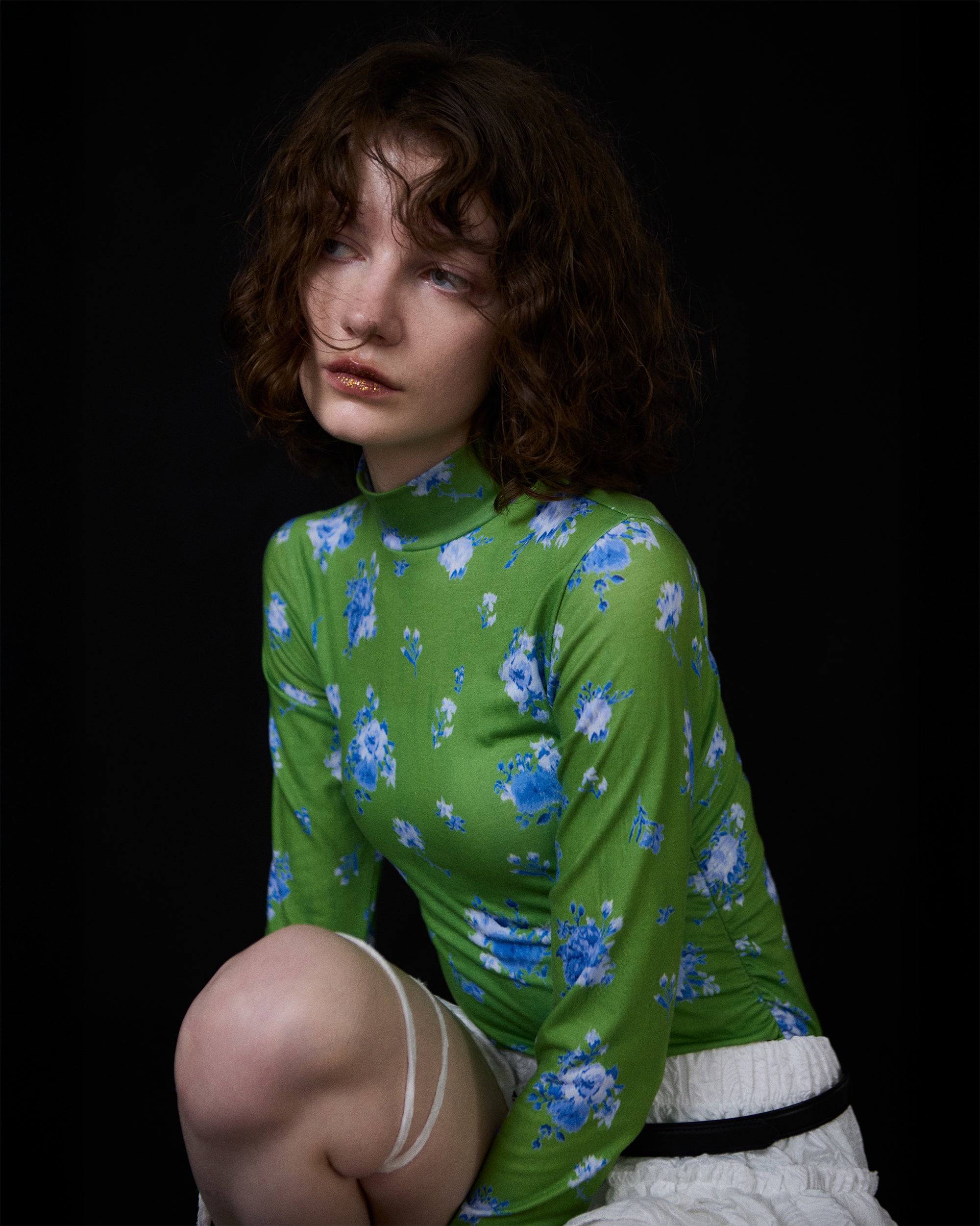 HANDPAINTED BLURRED JACQUARD (high neck)