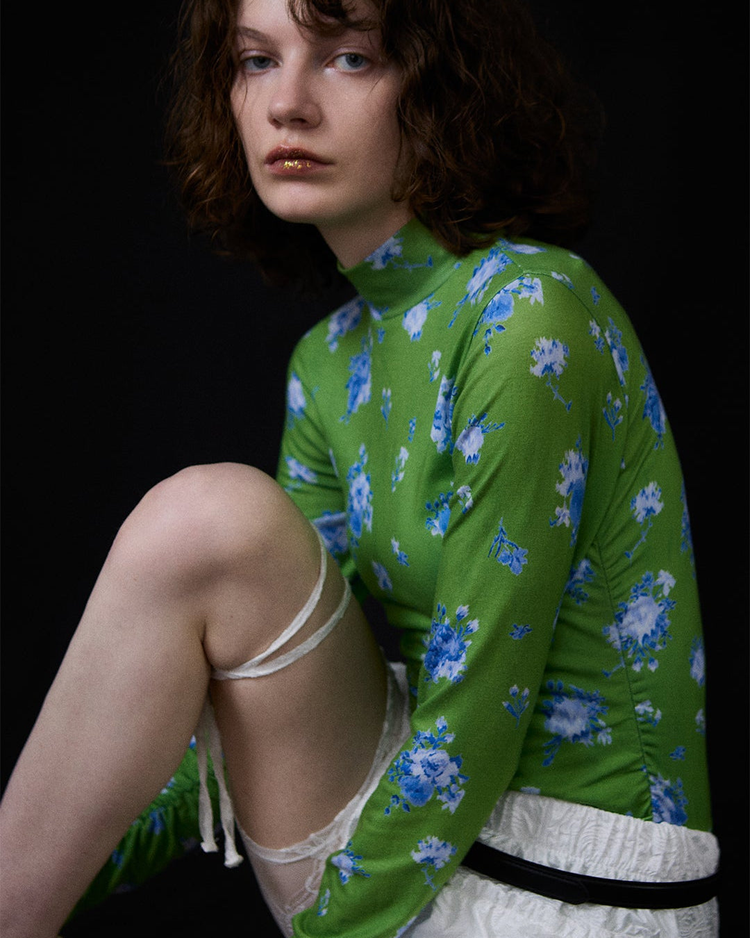 HANDPAINTED BLURRED JACQUARD (high neck)