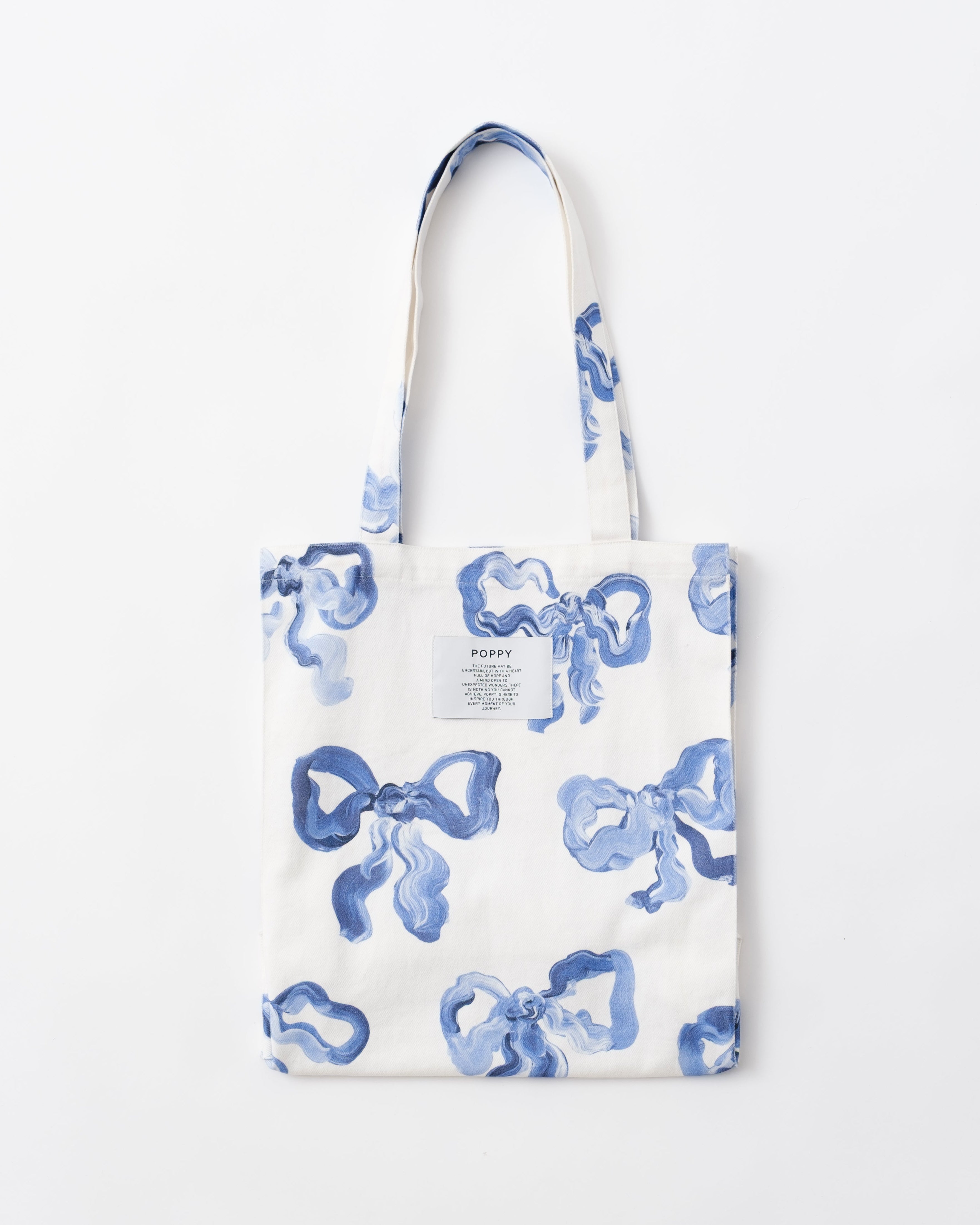 Blue ribbon tote bag