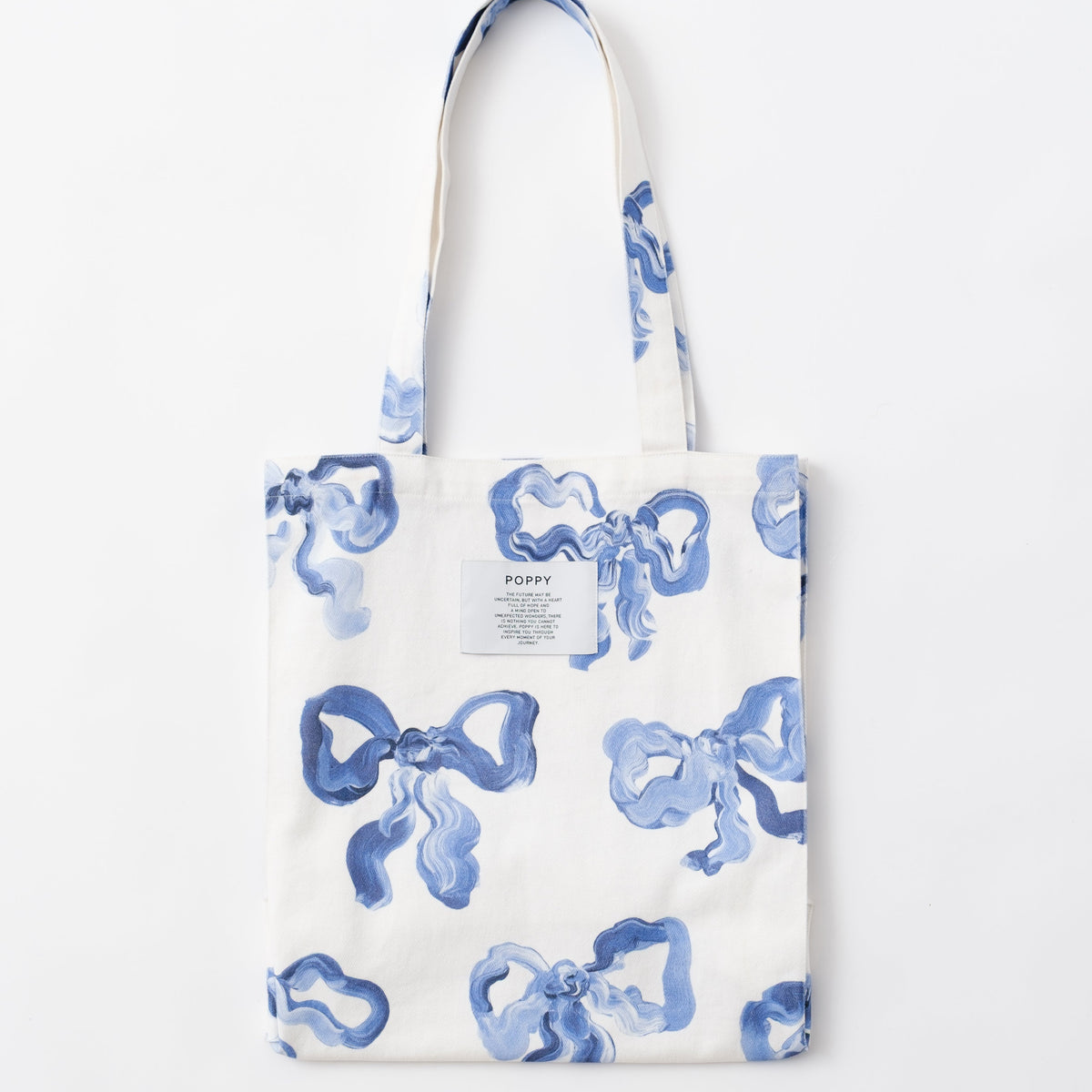 Blue ribbon tote bag