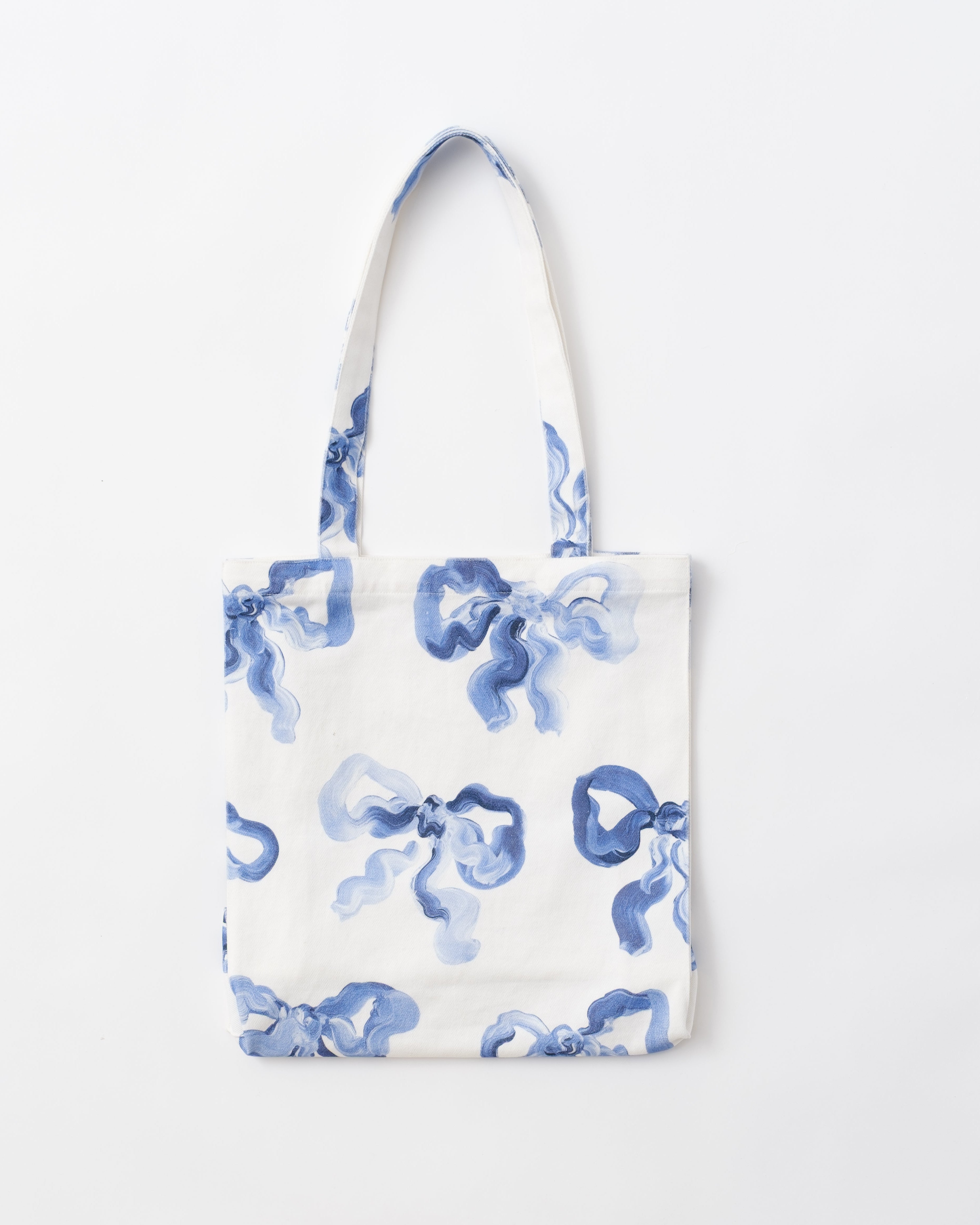 Blue ribbon tote bag