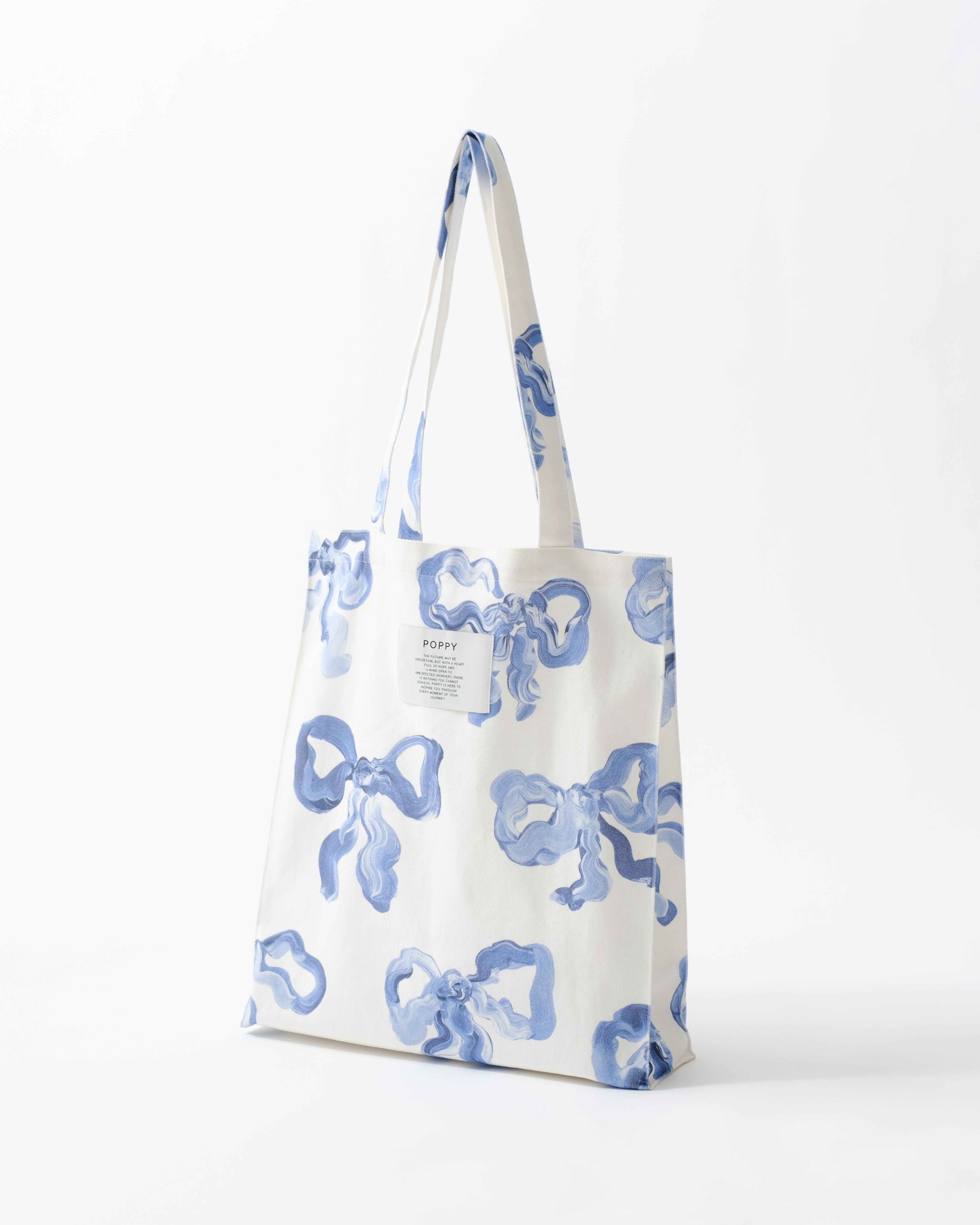 Blue ribbon tote bag