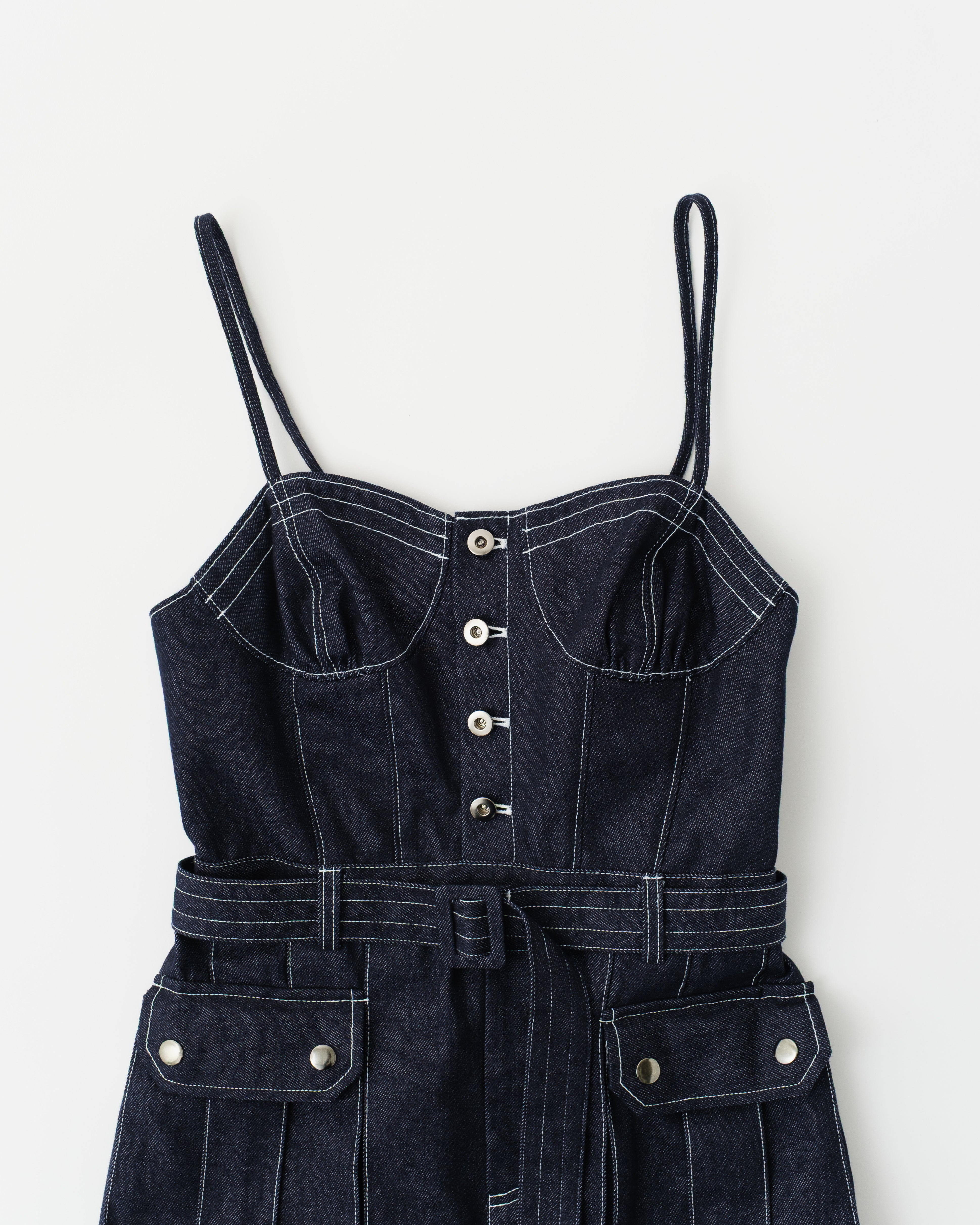 Denim pleated dress