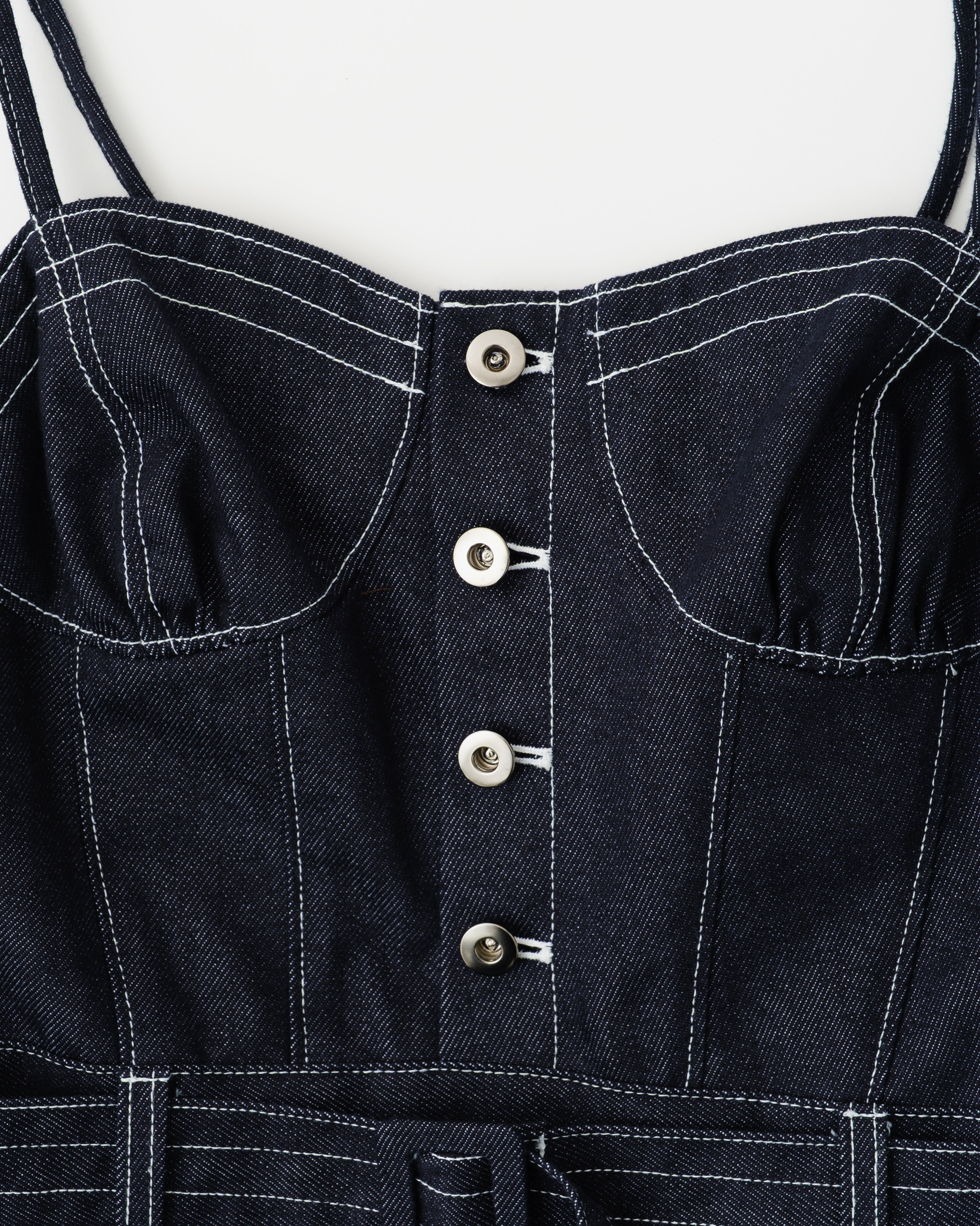 Denim pleated dress