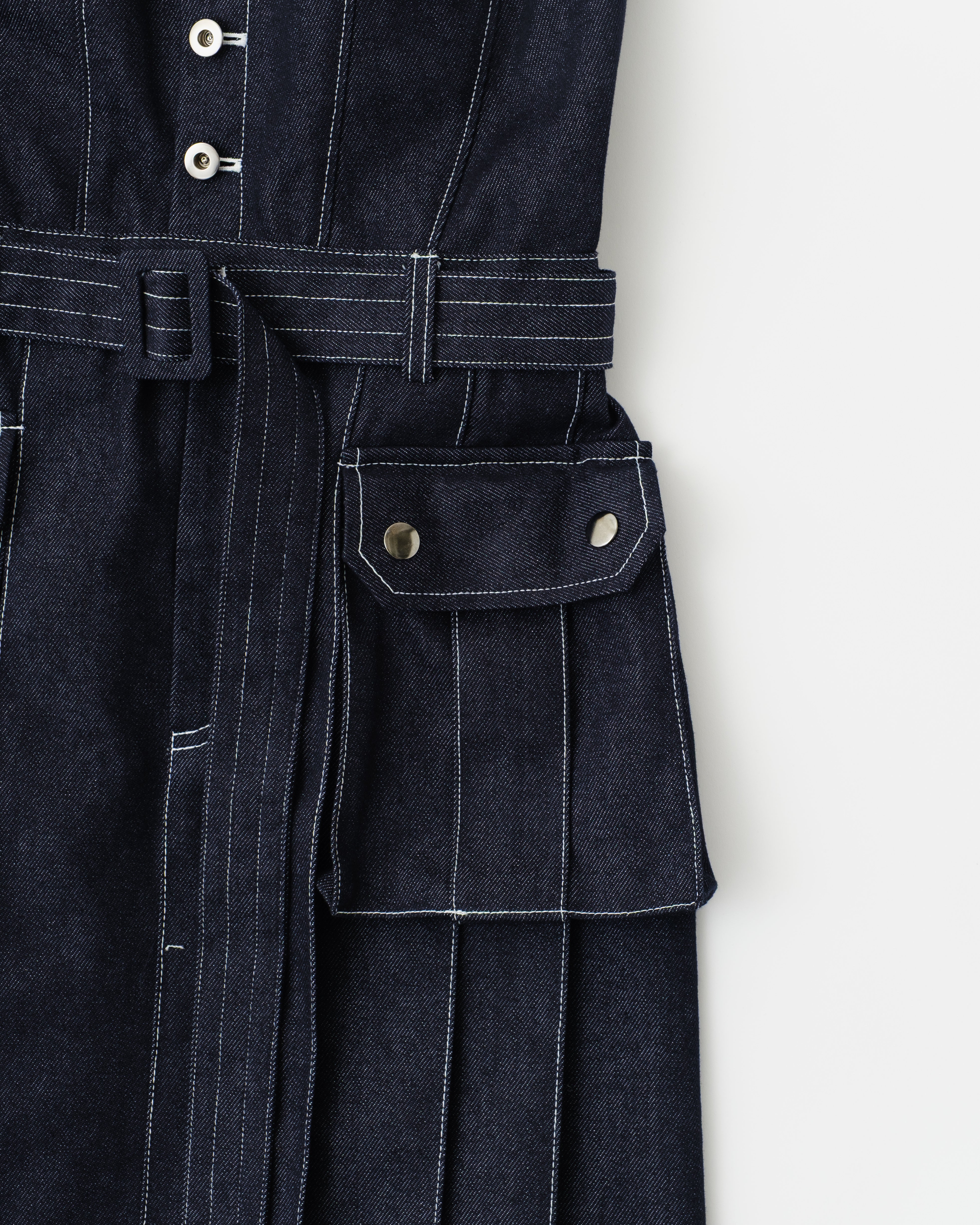 Denim pleated dress