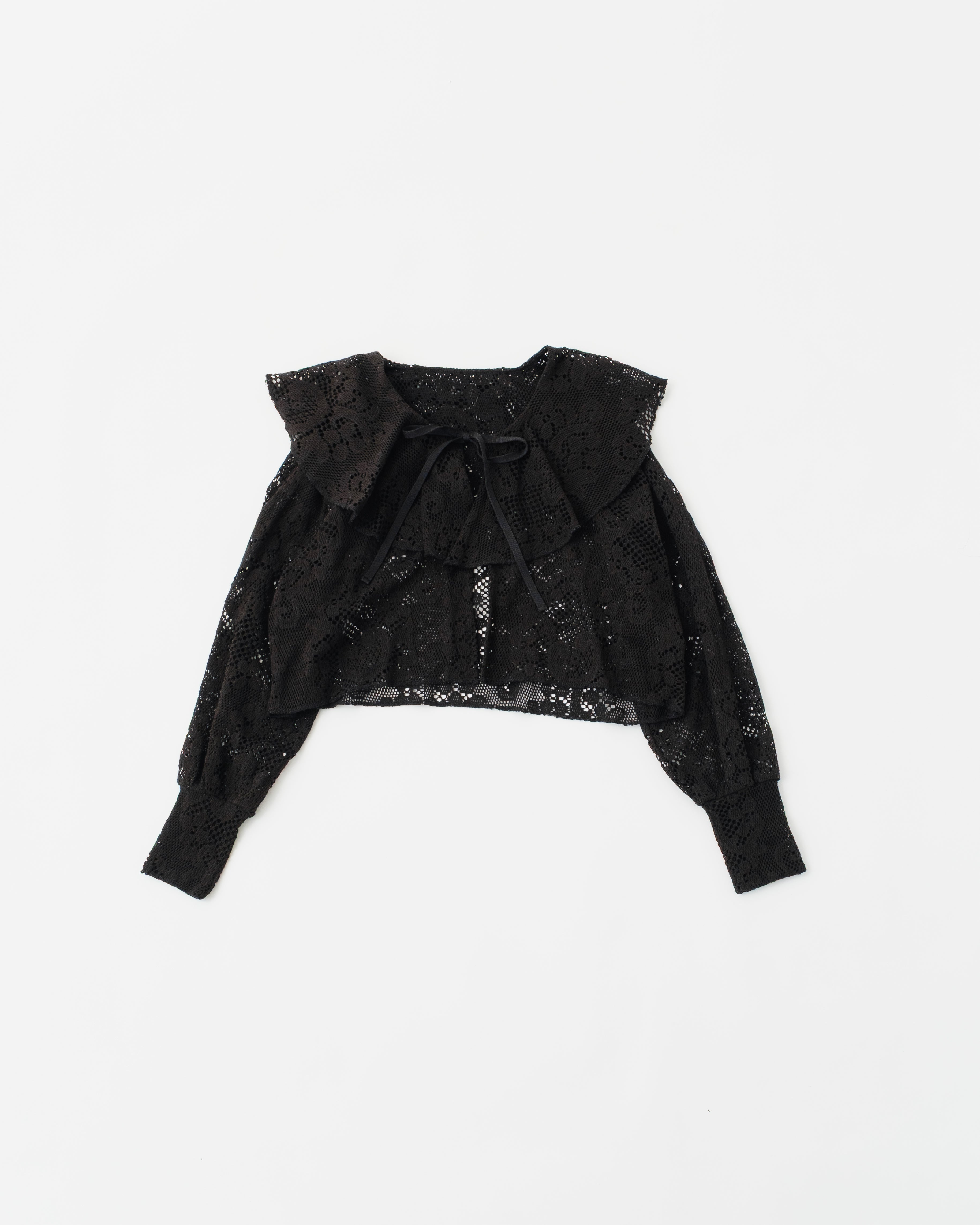 <b>POPUP先行販売</b><br>Lace ruffle cardigan