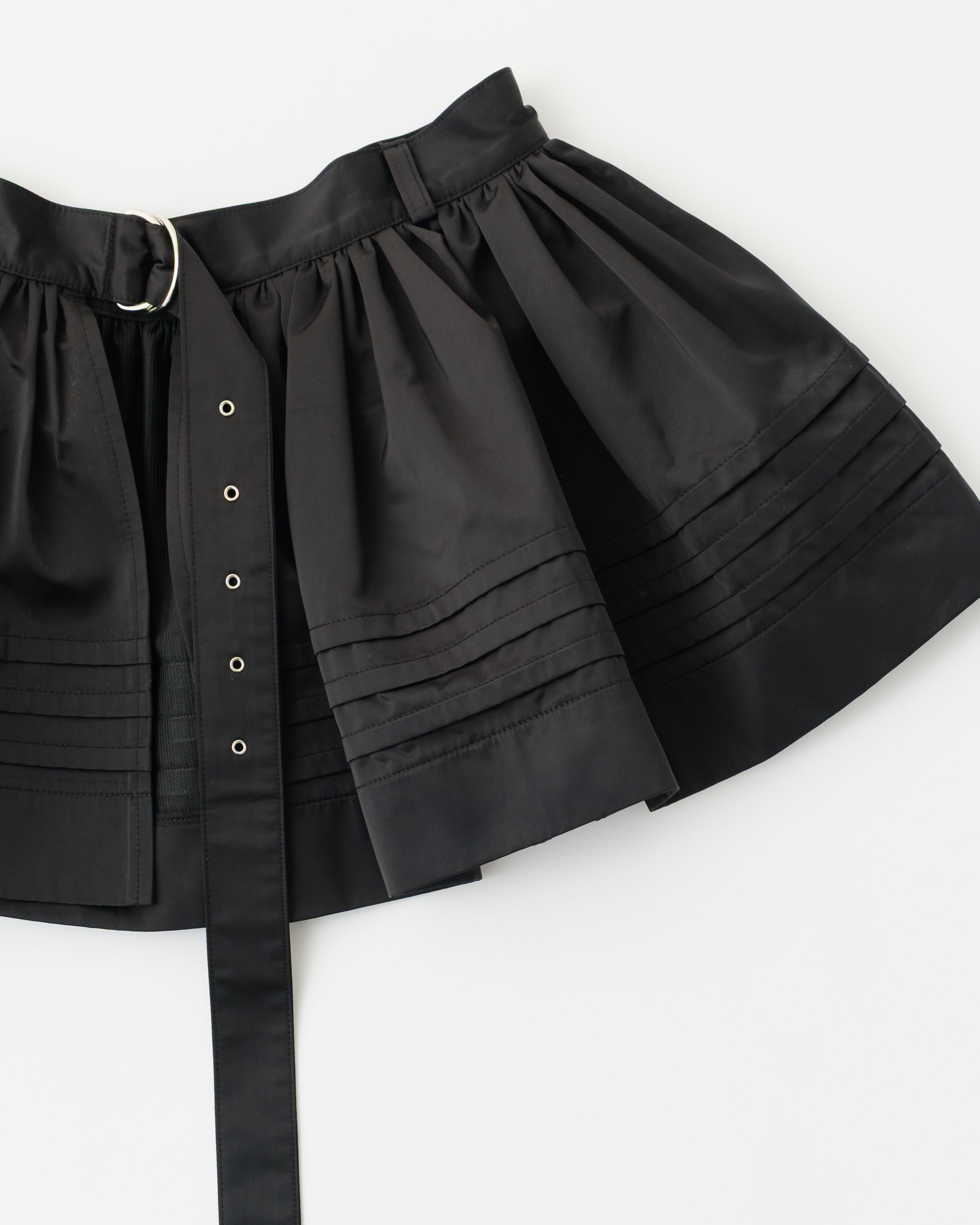 Peplum wrap mini skirt