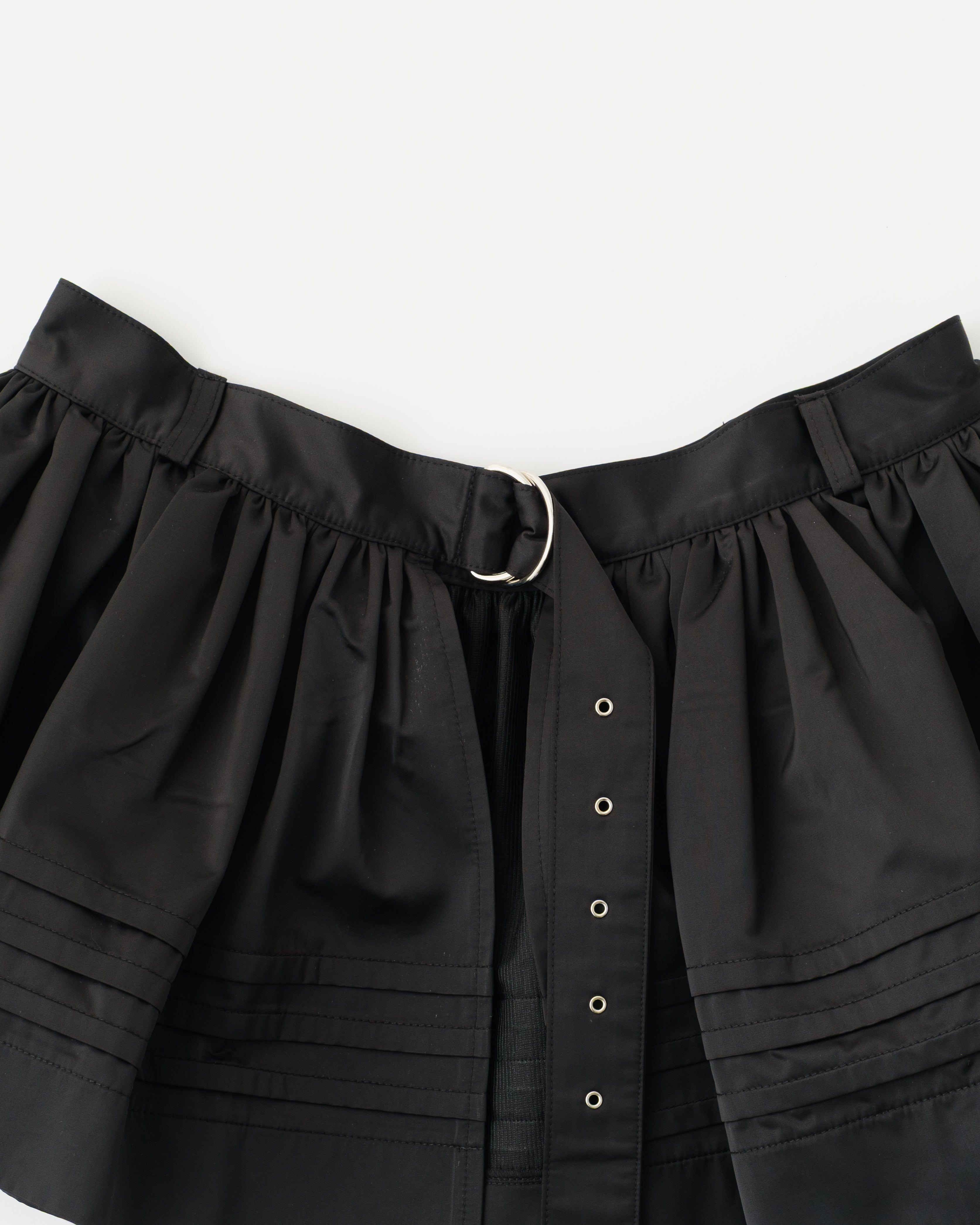 Peplum wrap mini skirt