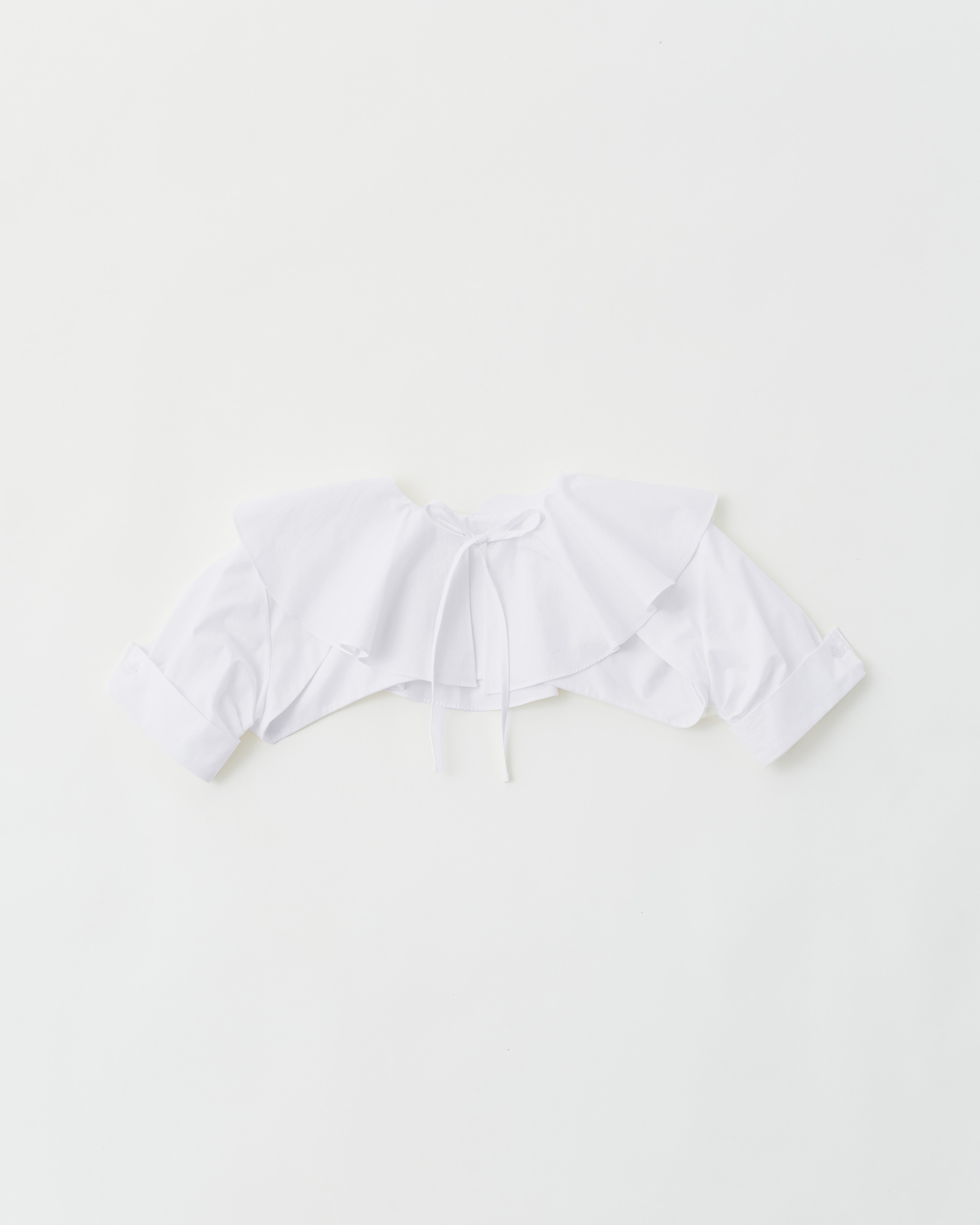 poppy PUFF TIED BOLERO ホワイト フリーサイズ Flower tulle tiered bolero