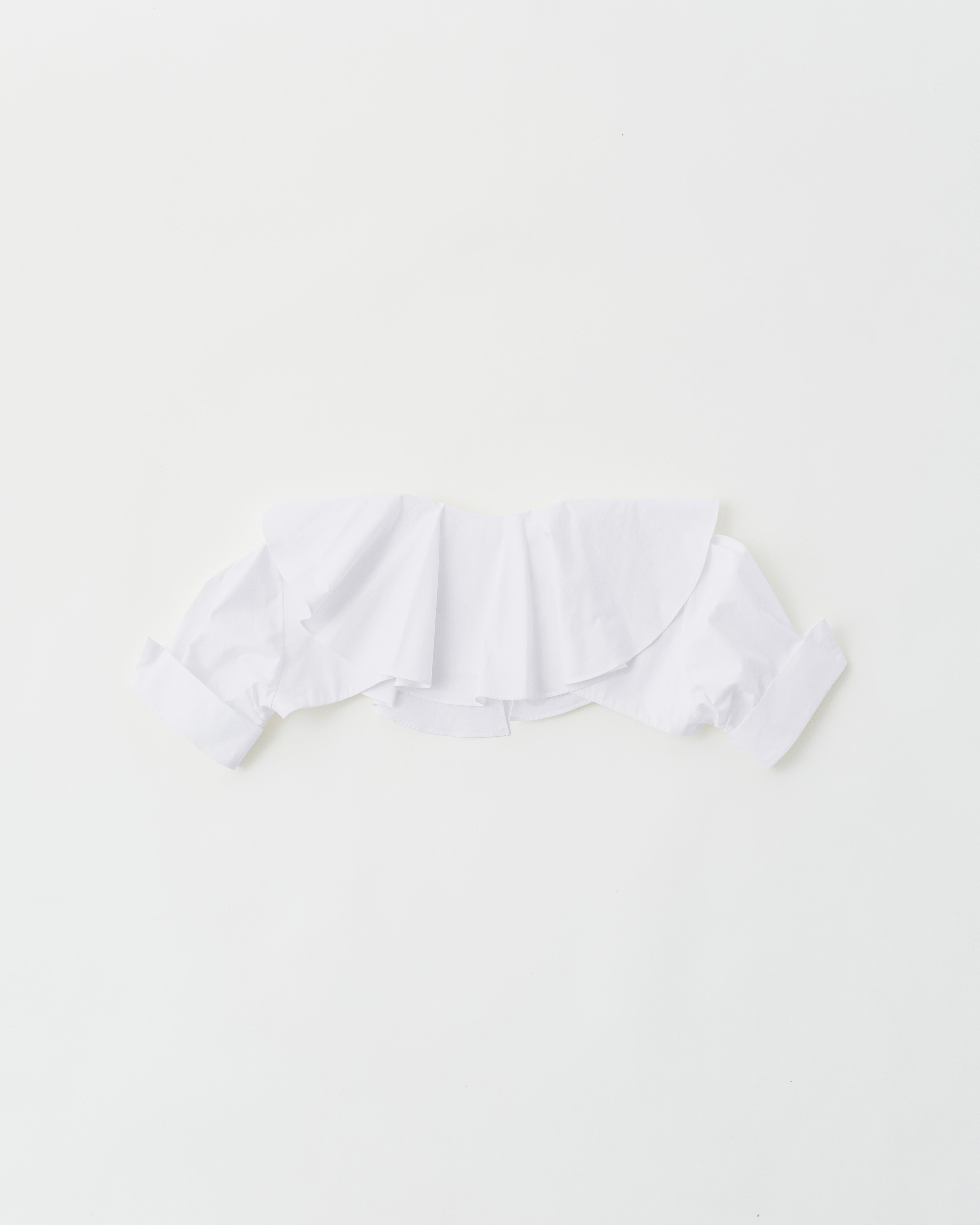 poppy PUFF TIED BOLERO ホワイト フリーサイズ Pufflet short bolero