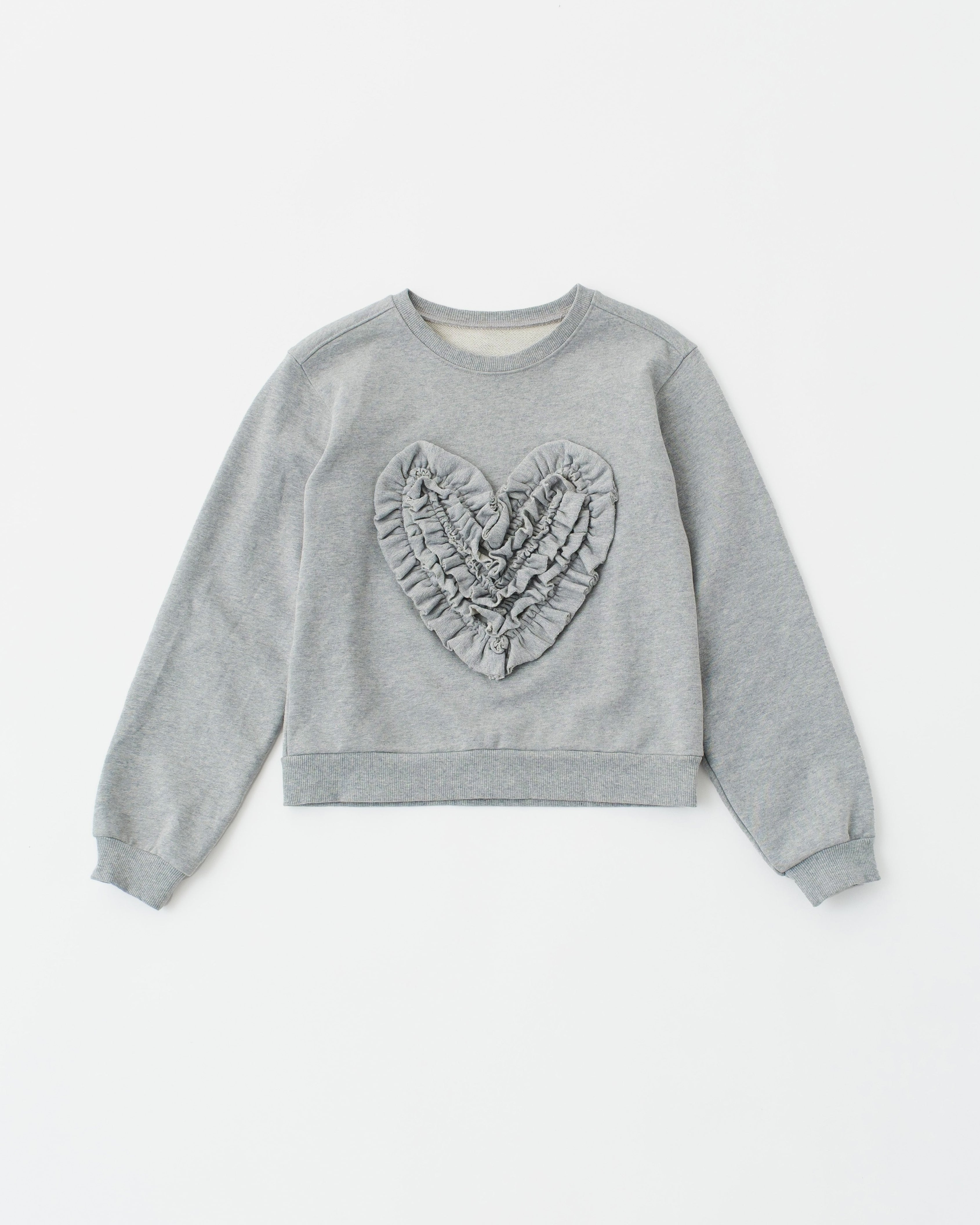Heart gathered sweatshirt