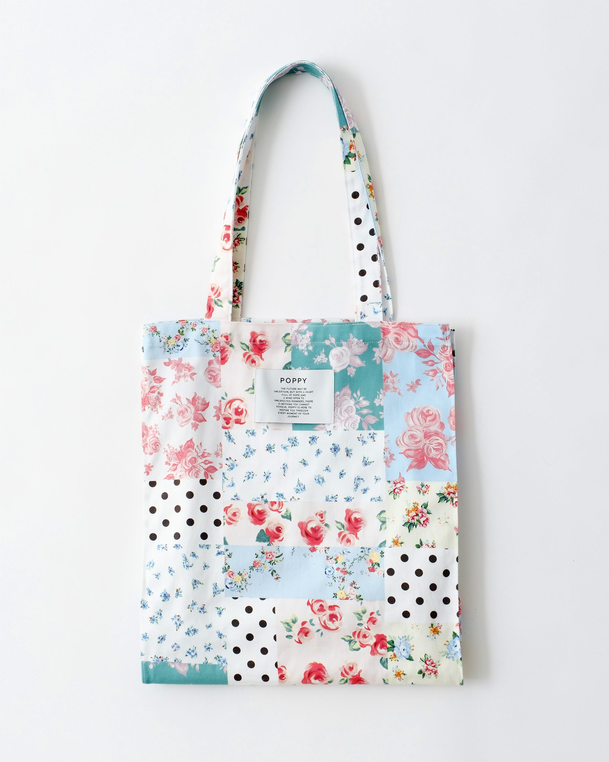Nostalgia patch patchwork tote bag