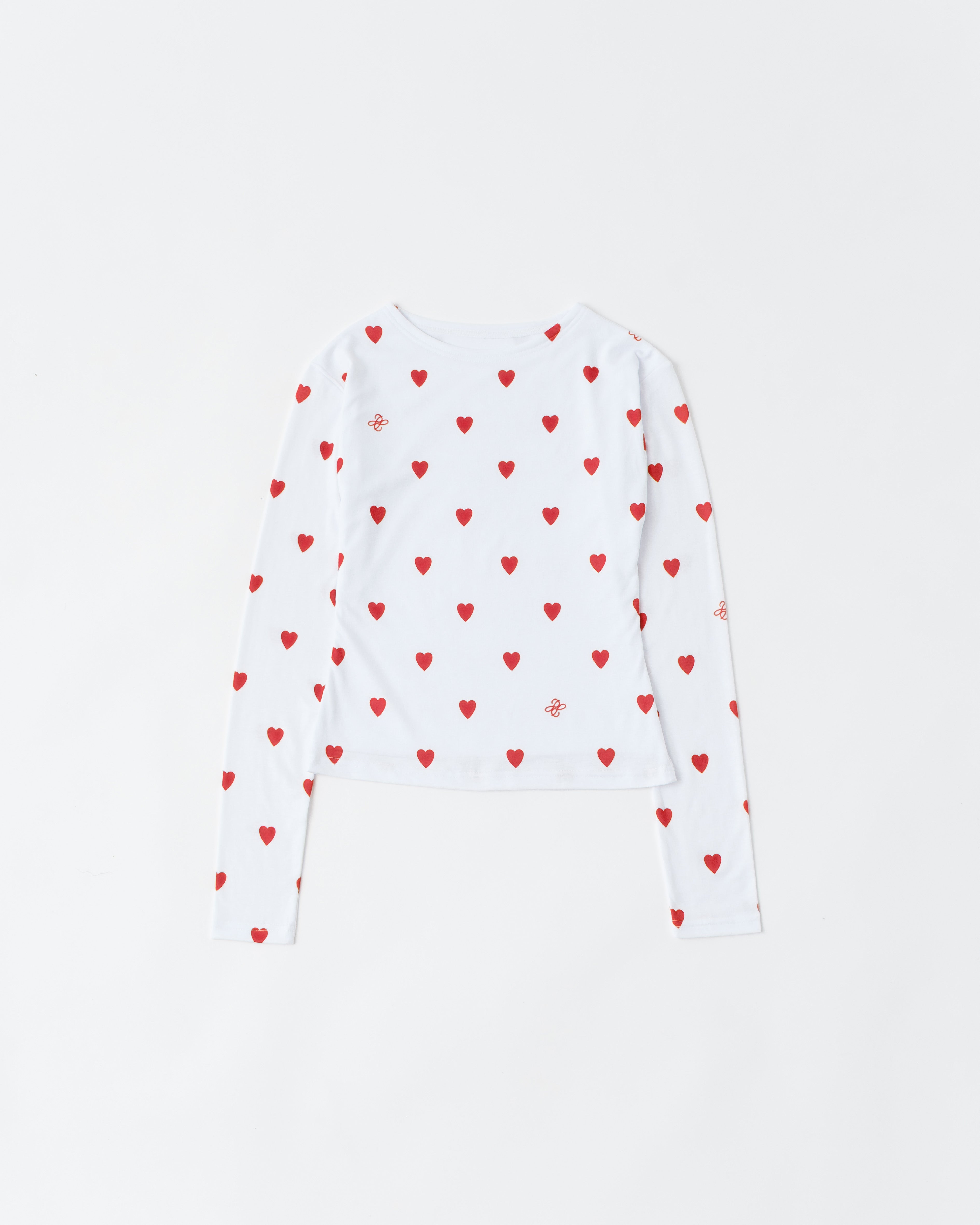 LOVE HEART MONOGRAM (white / blue)