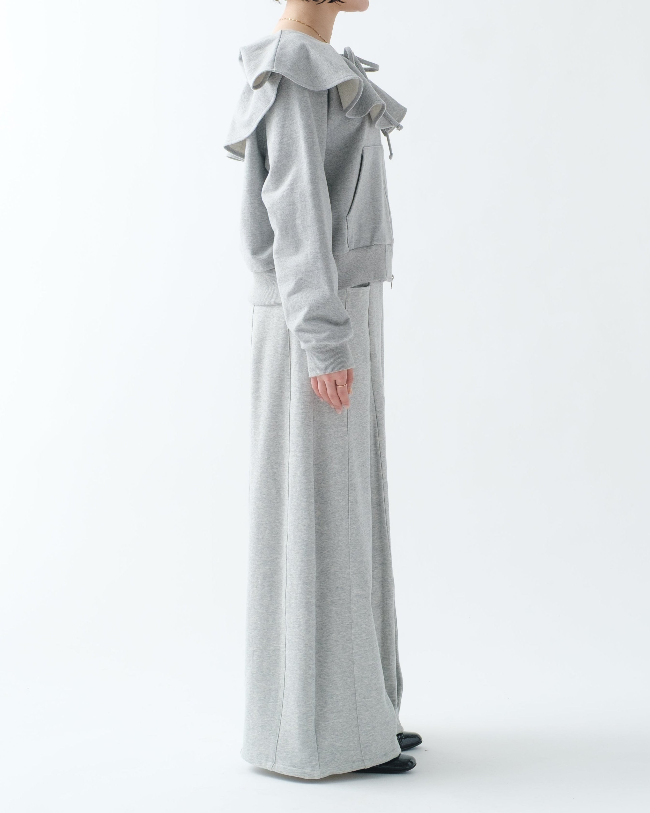 PLEATED BALLOON SWEAT PANTS