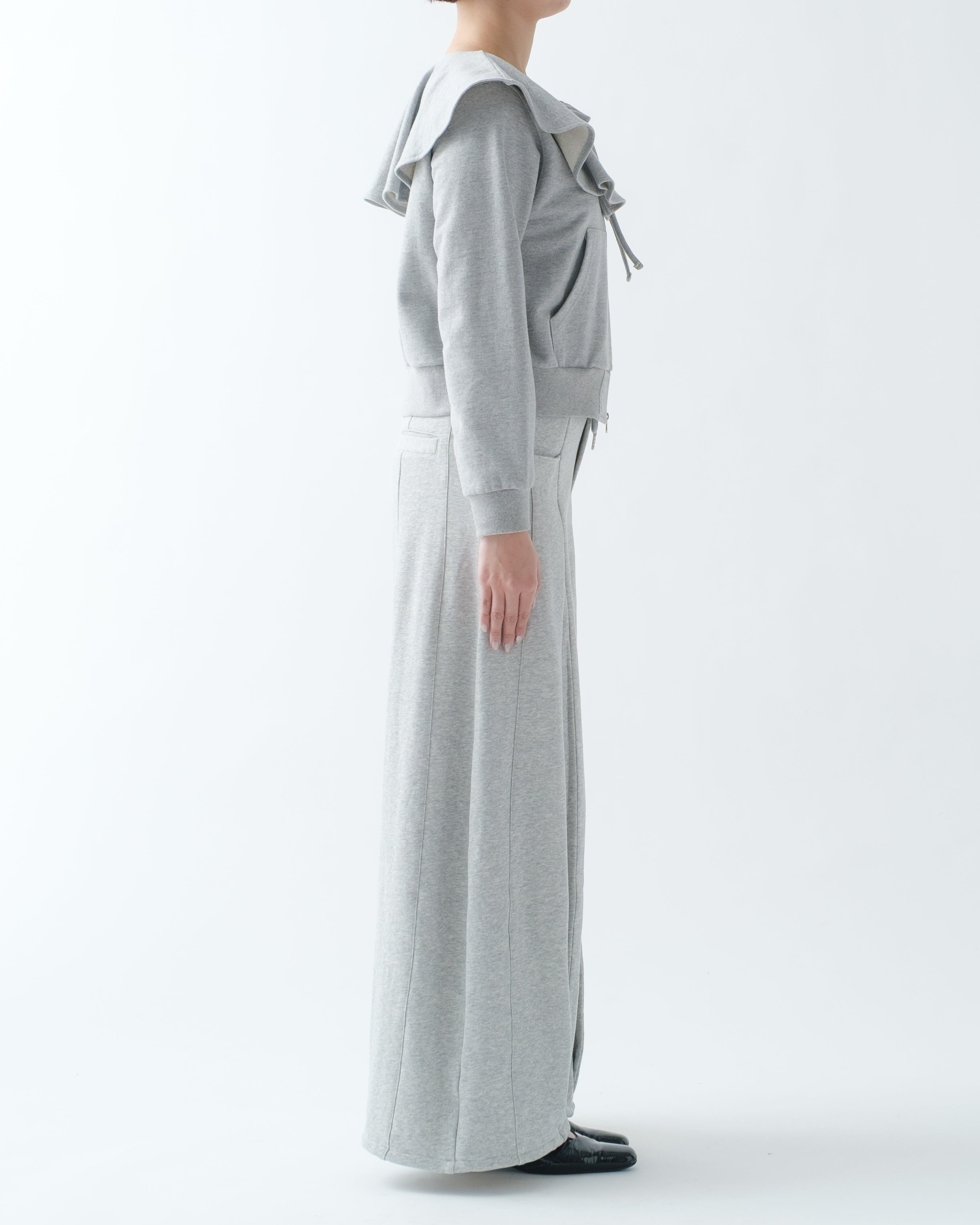 PLEATED BALLOON SWEAT PANTS