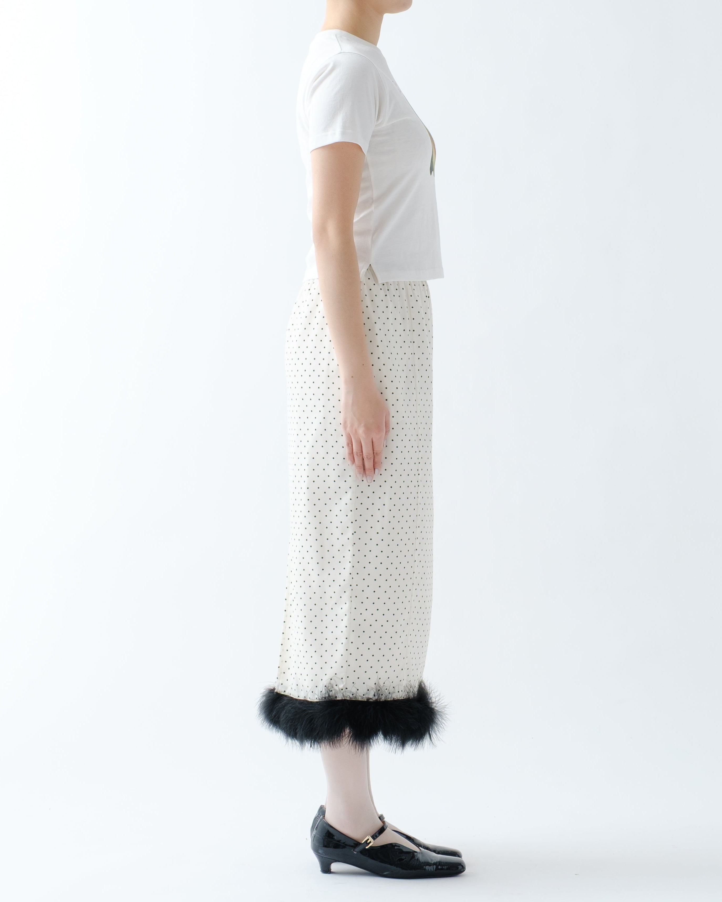 DOT FEATHER SKIRT