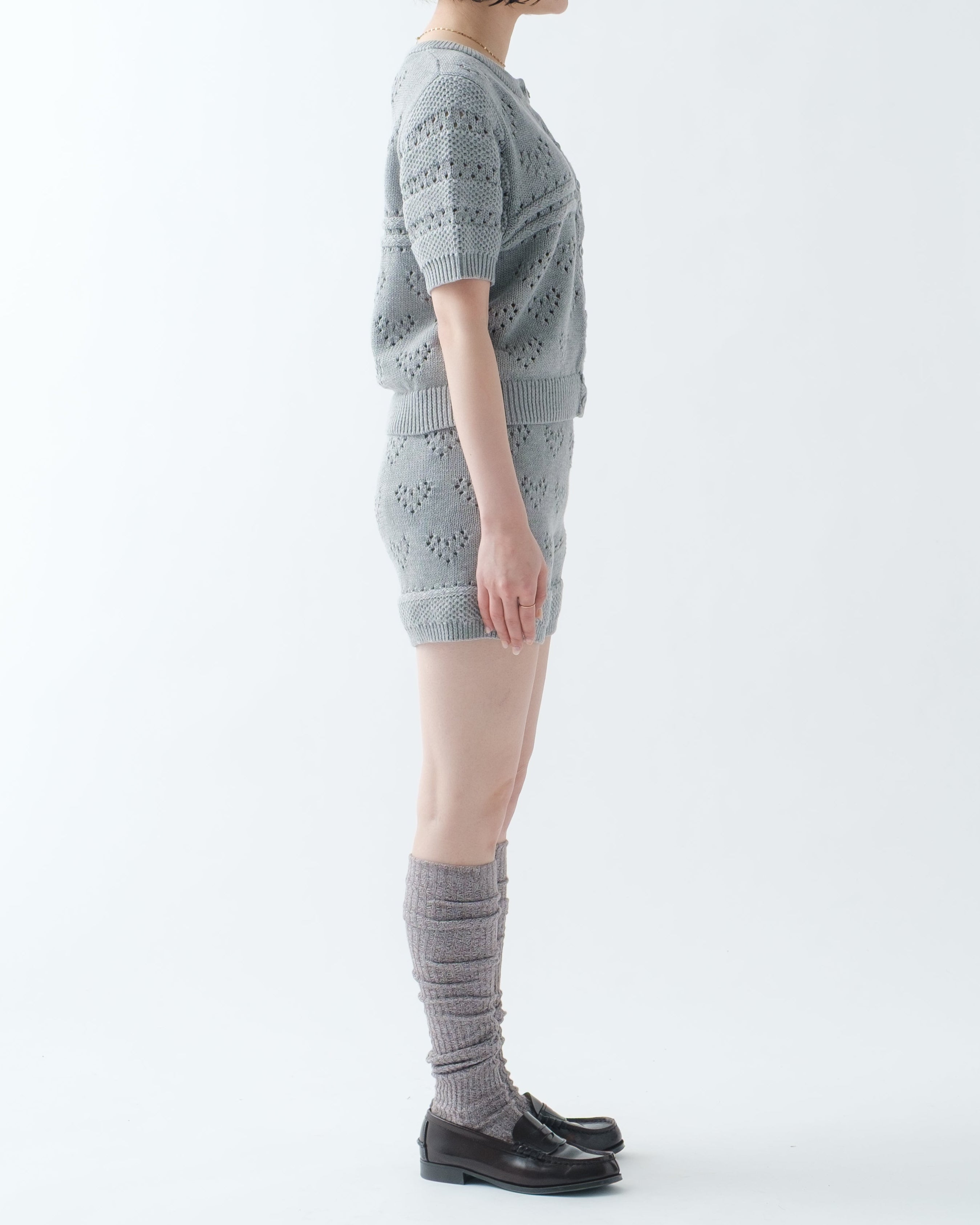 LOVE EYELET KNIT CARDIGAN