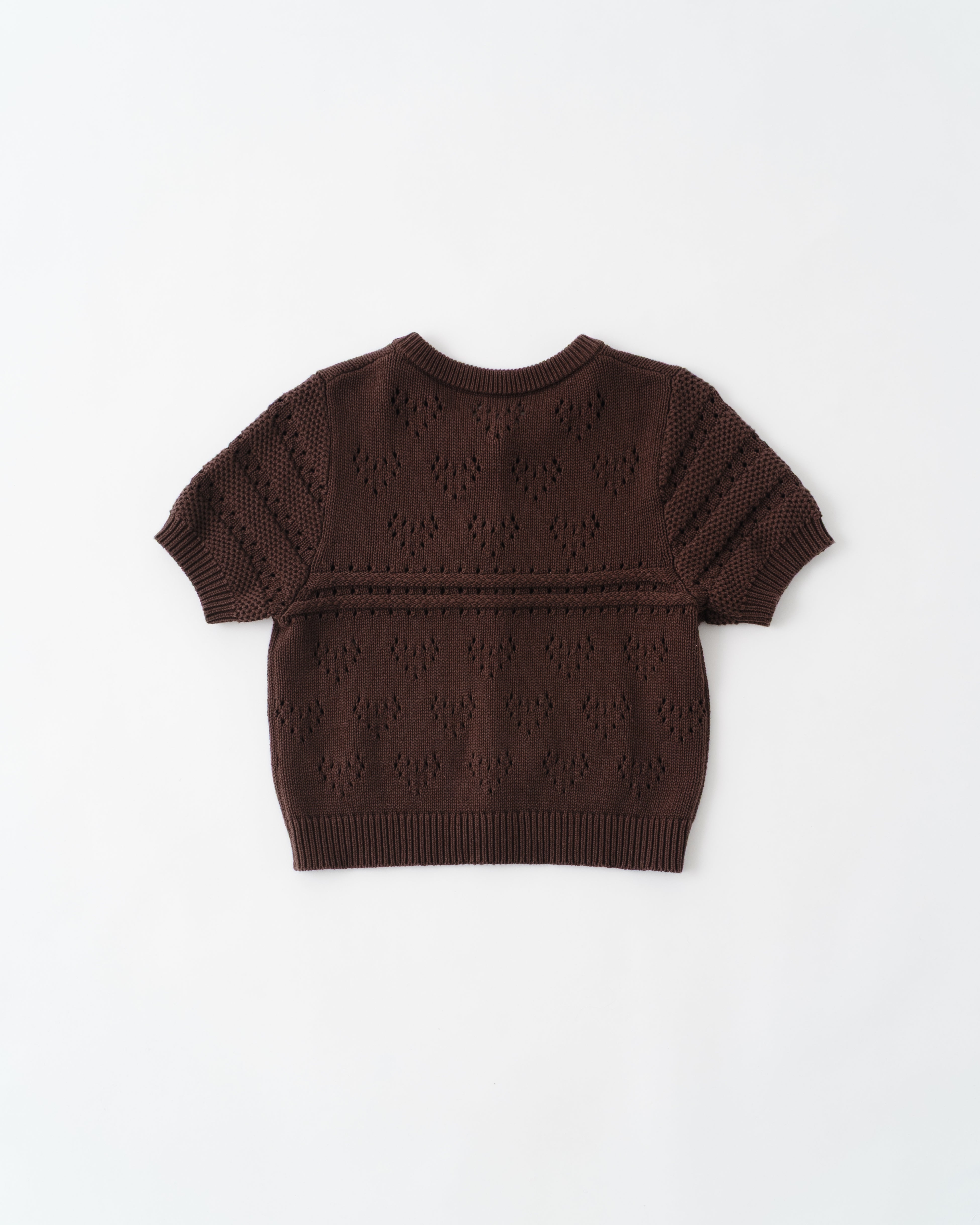 LOVE EYELET KNIT CARDIGAN