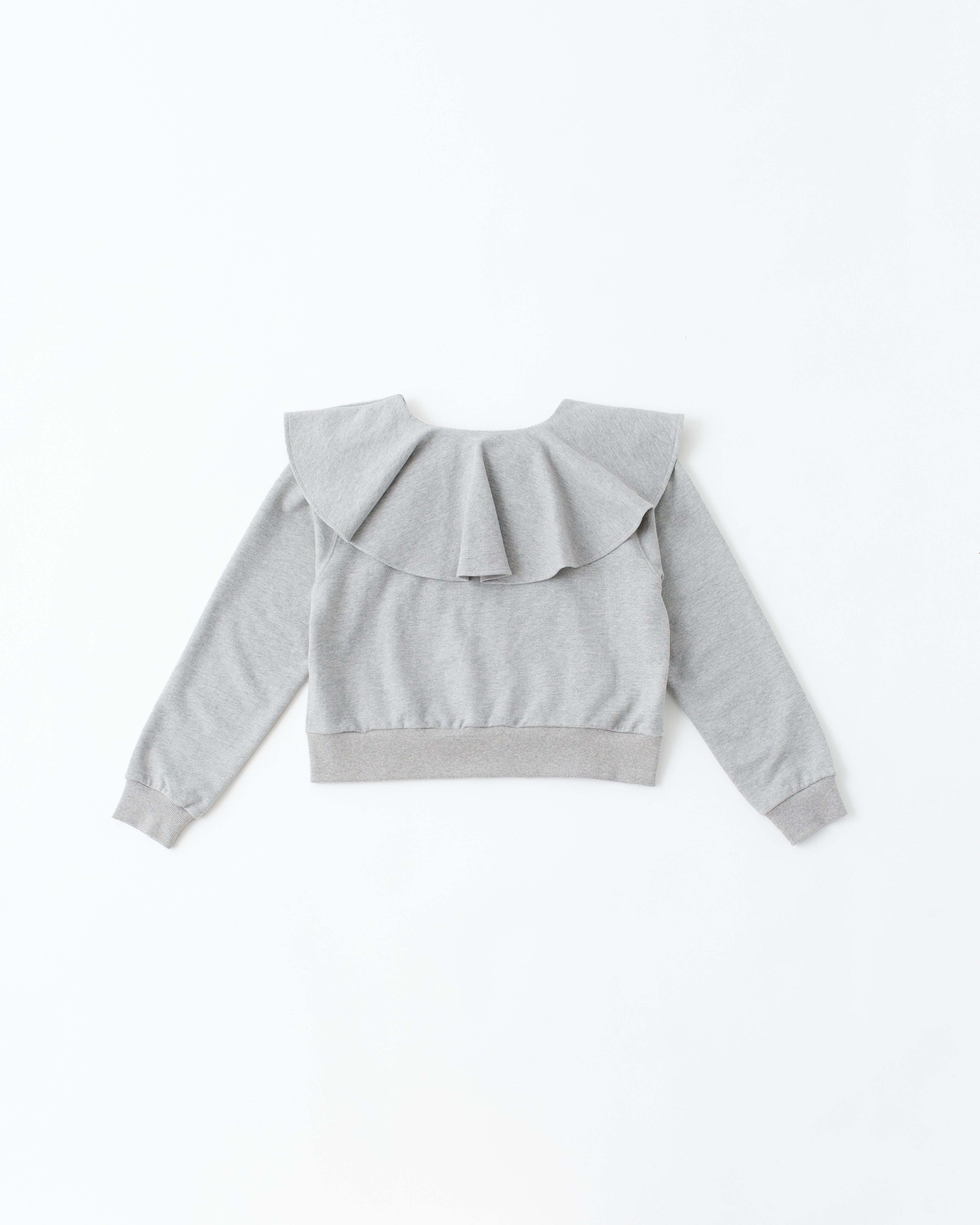 RUFFLE COLLAR SWEAT ZIP