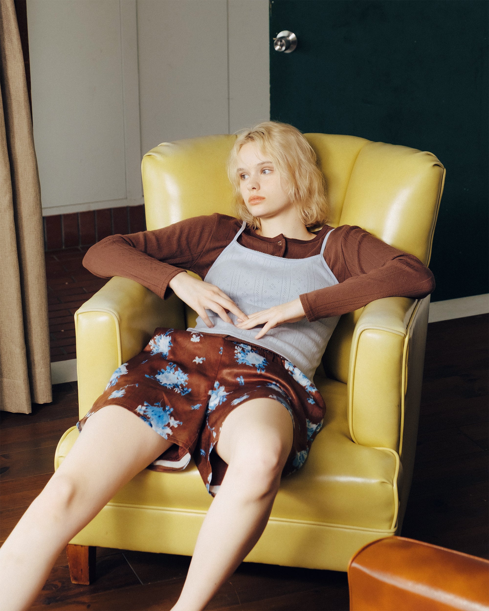 Tender bloom eyelet top