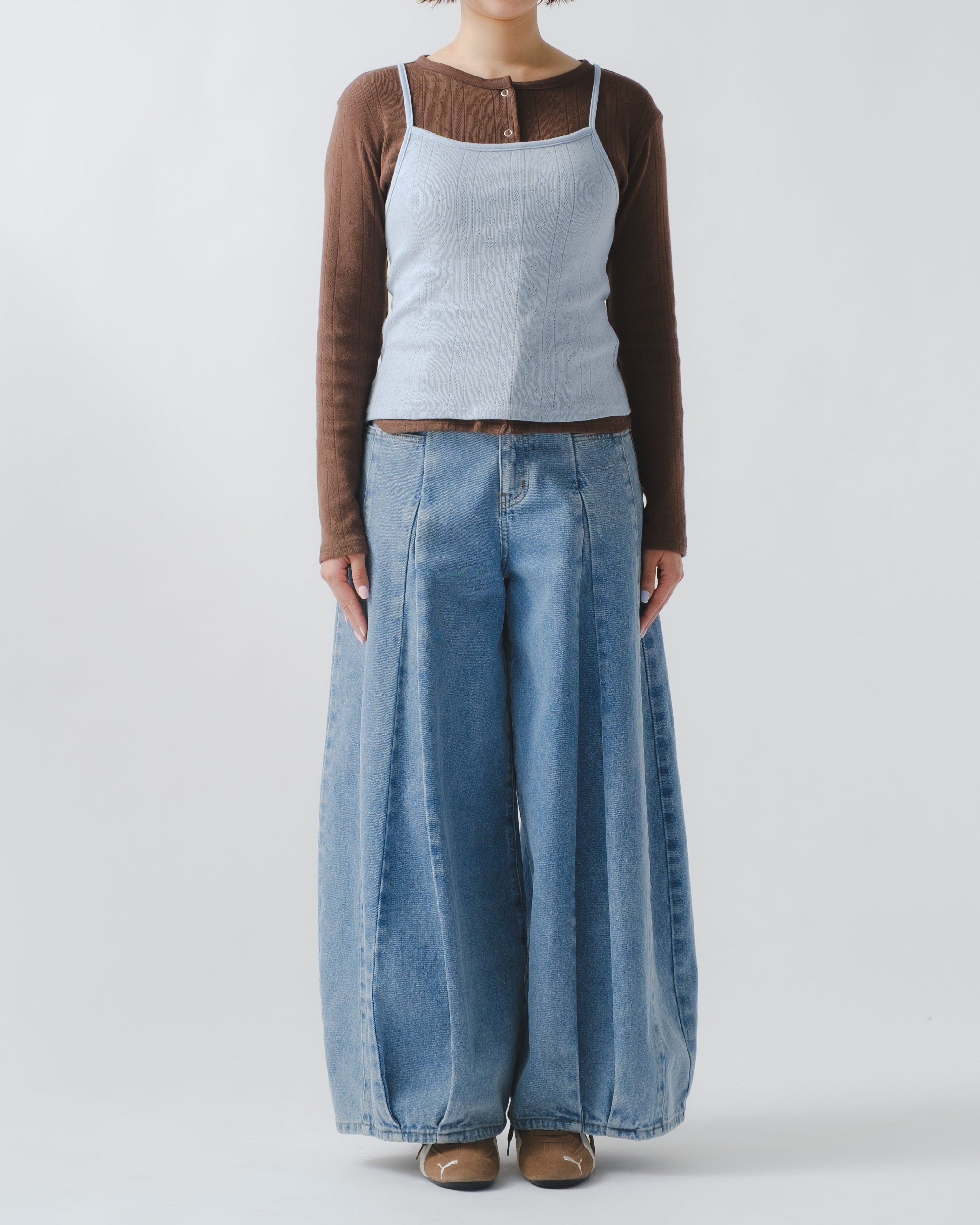 Tender bloom eyelet top (yellow)