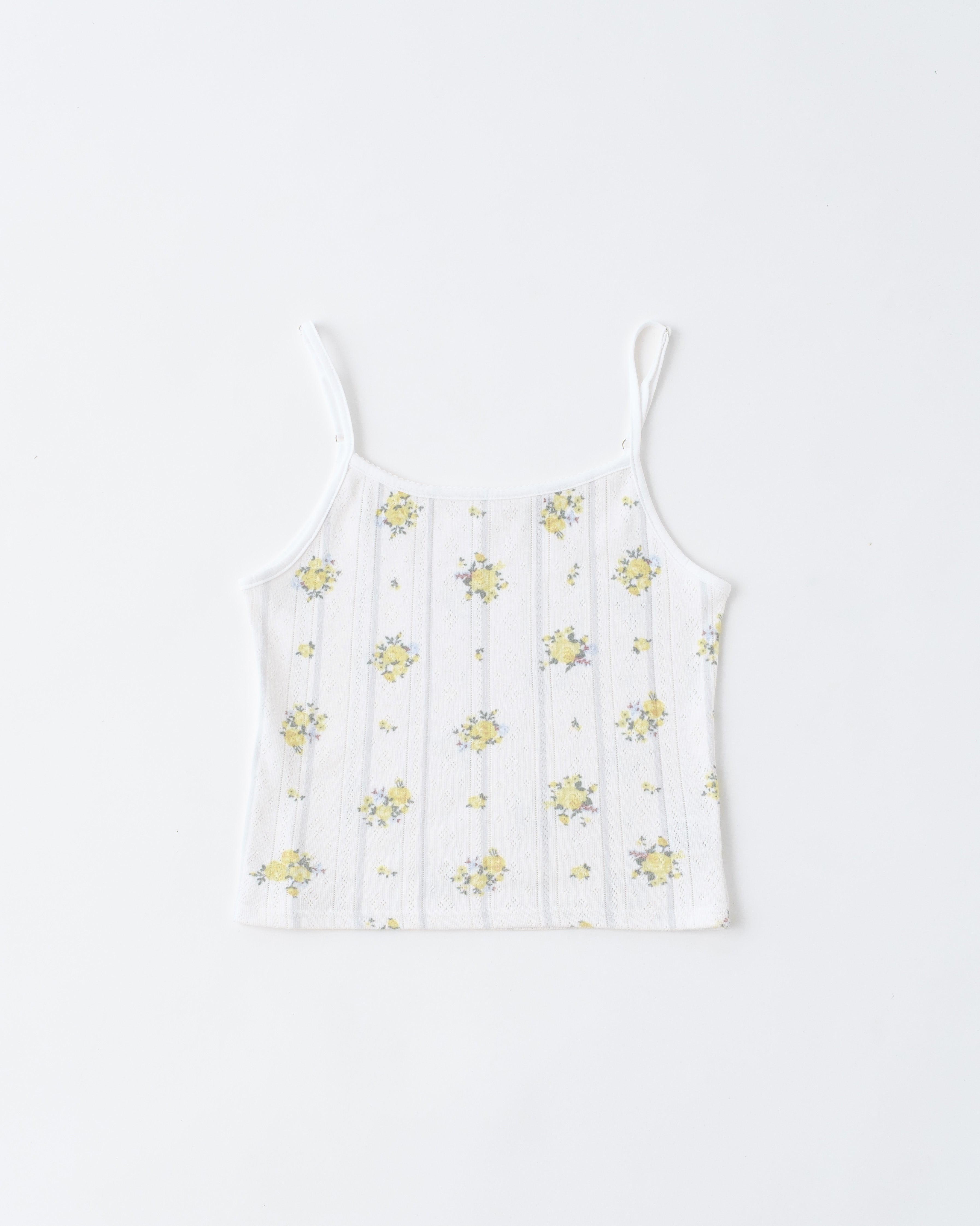 Tender bloom eyelet top (yellow)