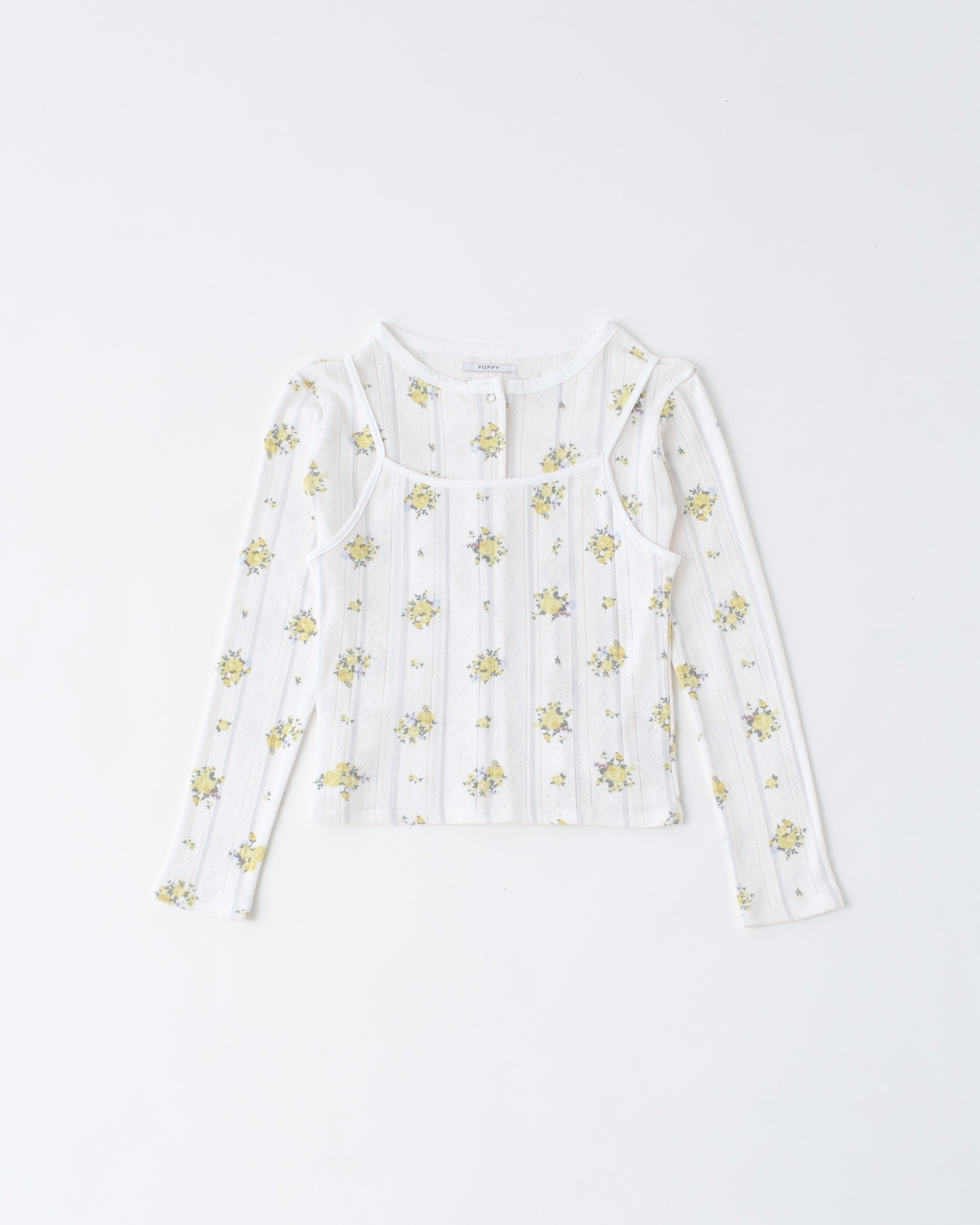 Tender bloom eyelet top (yellow)