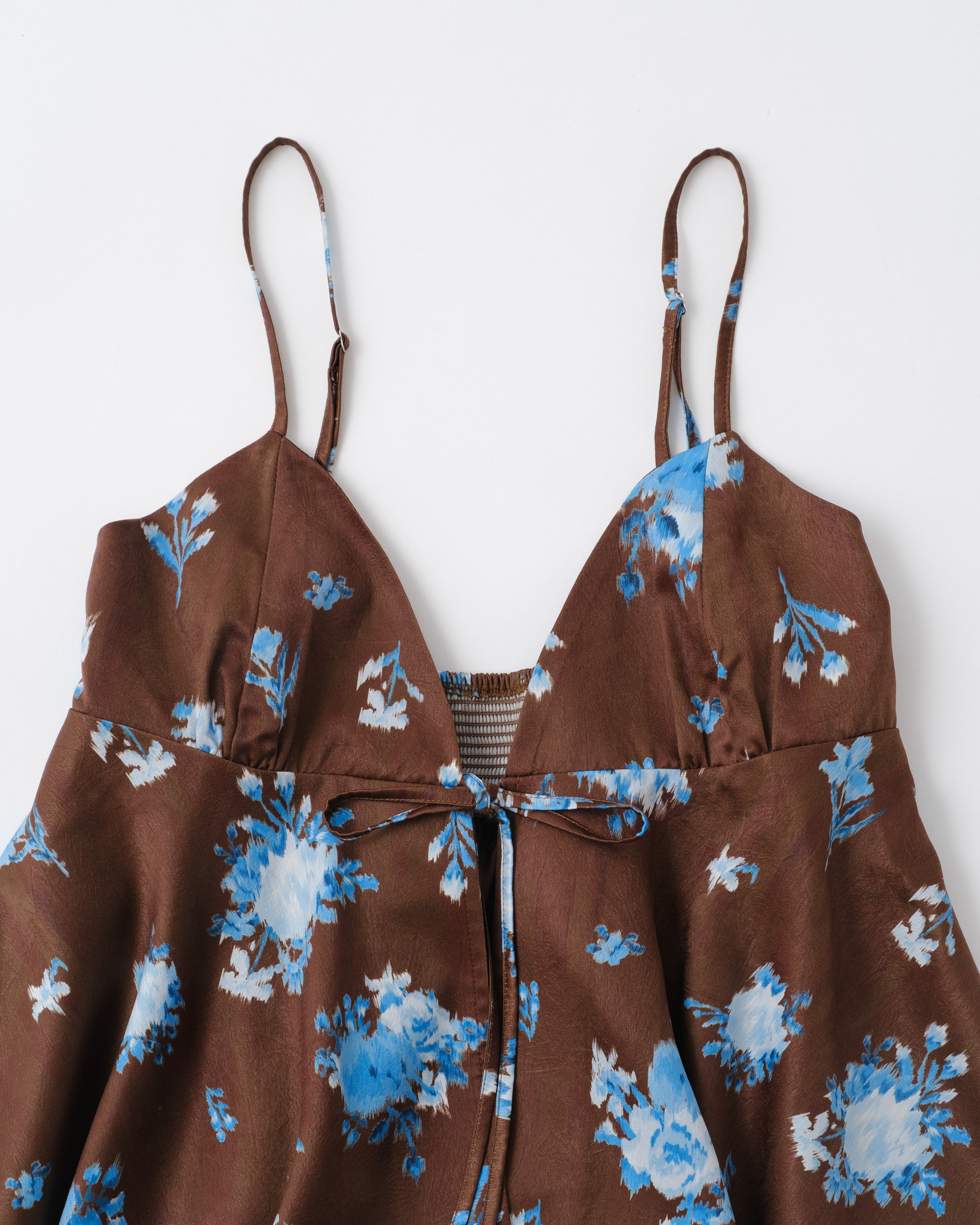 Airy tie handkerchief tunic (brown)