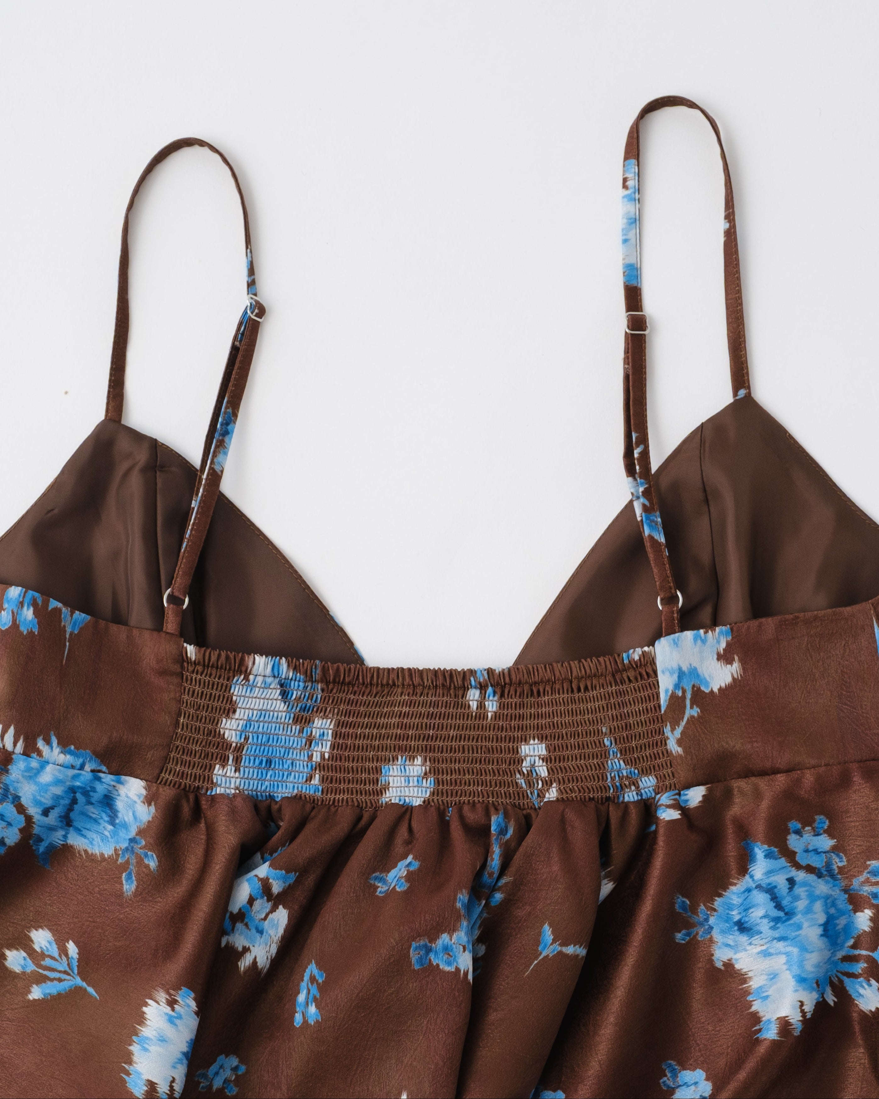 Airy tie handkerchief tunic (brown)