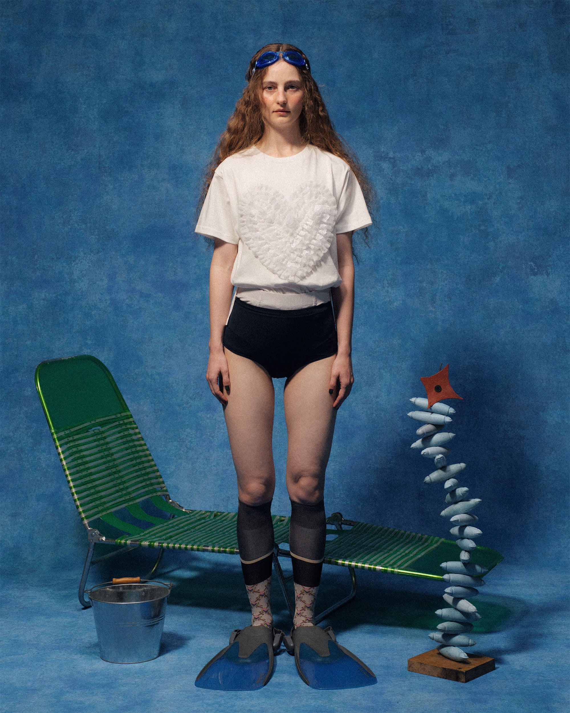 Heart dot tulle Tee