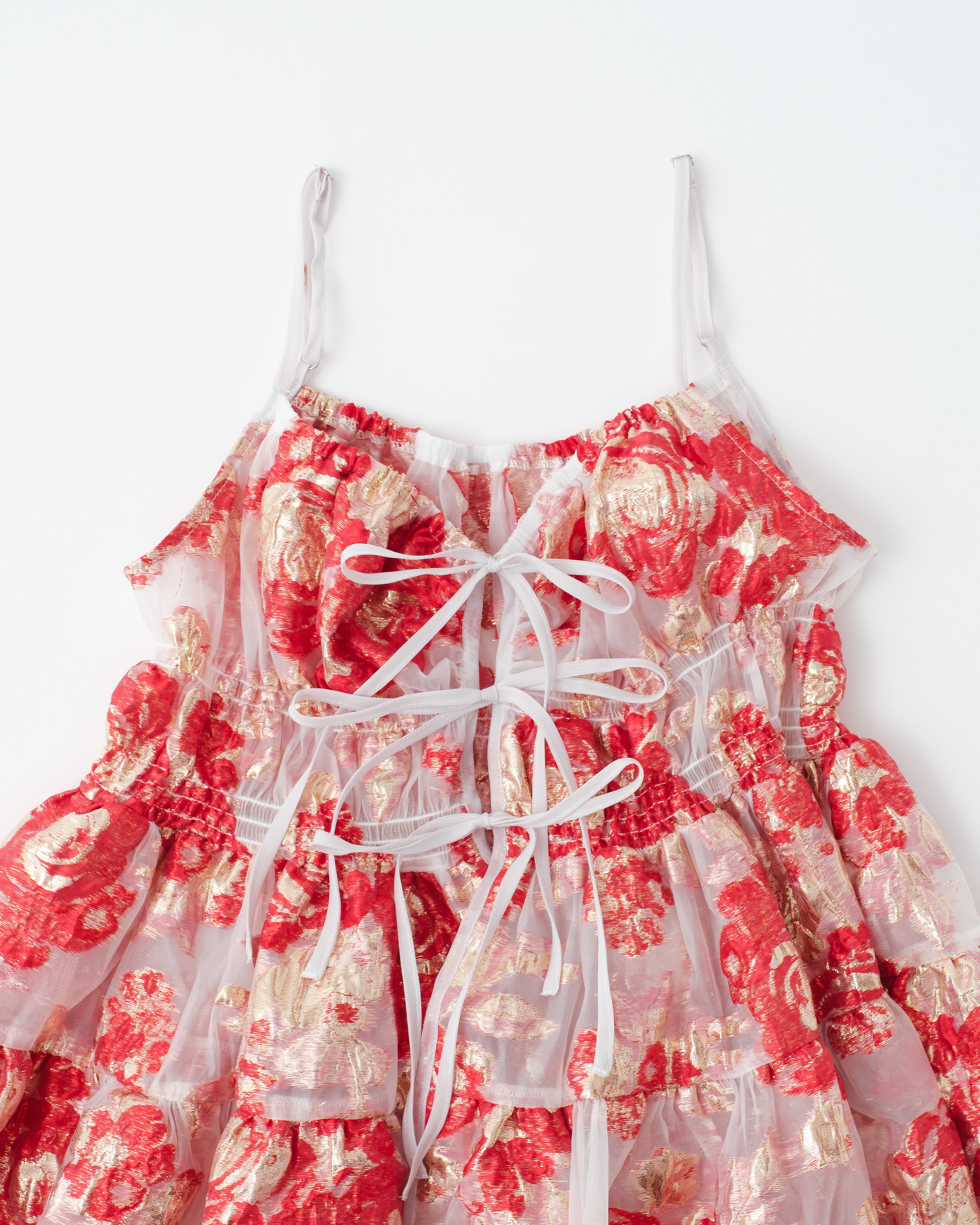 Airy tie bloom tunic