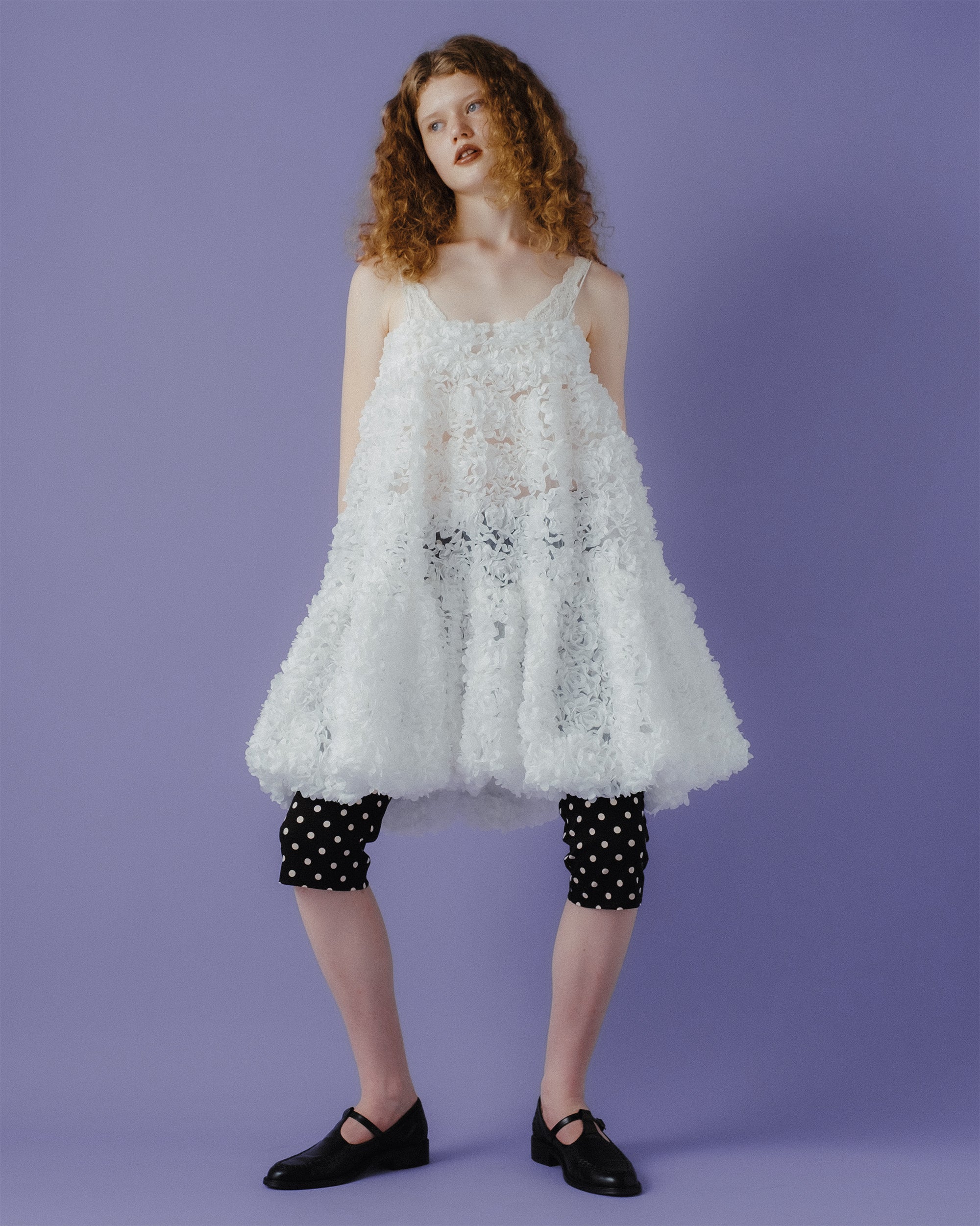 Flower garden balloon tunic