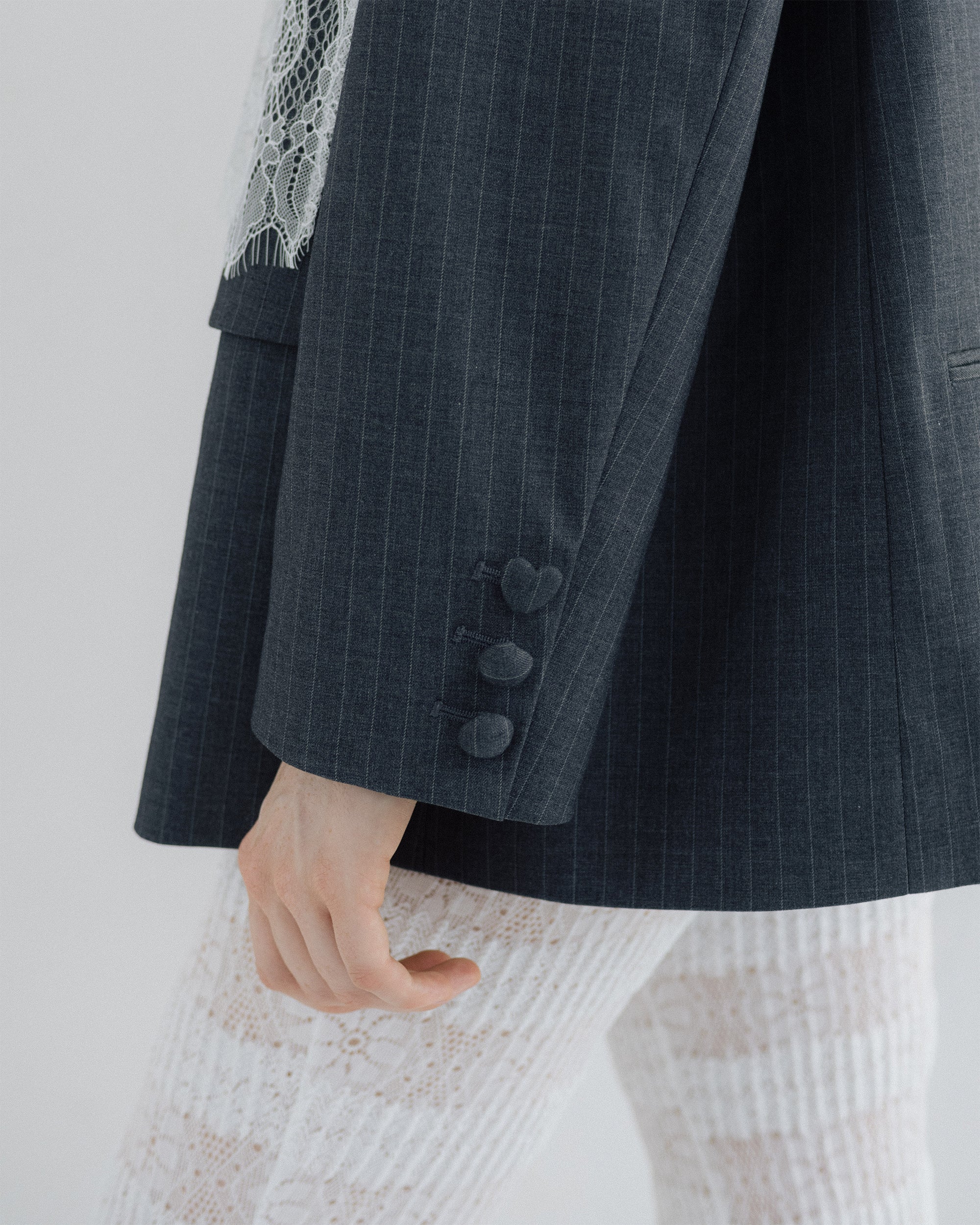 2way refined lace collar jacket
