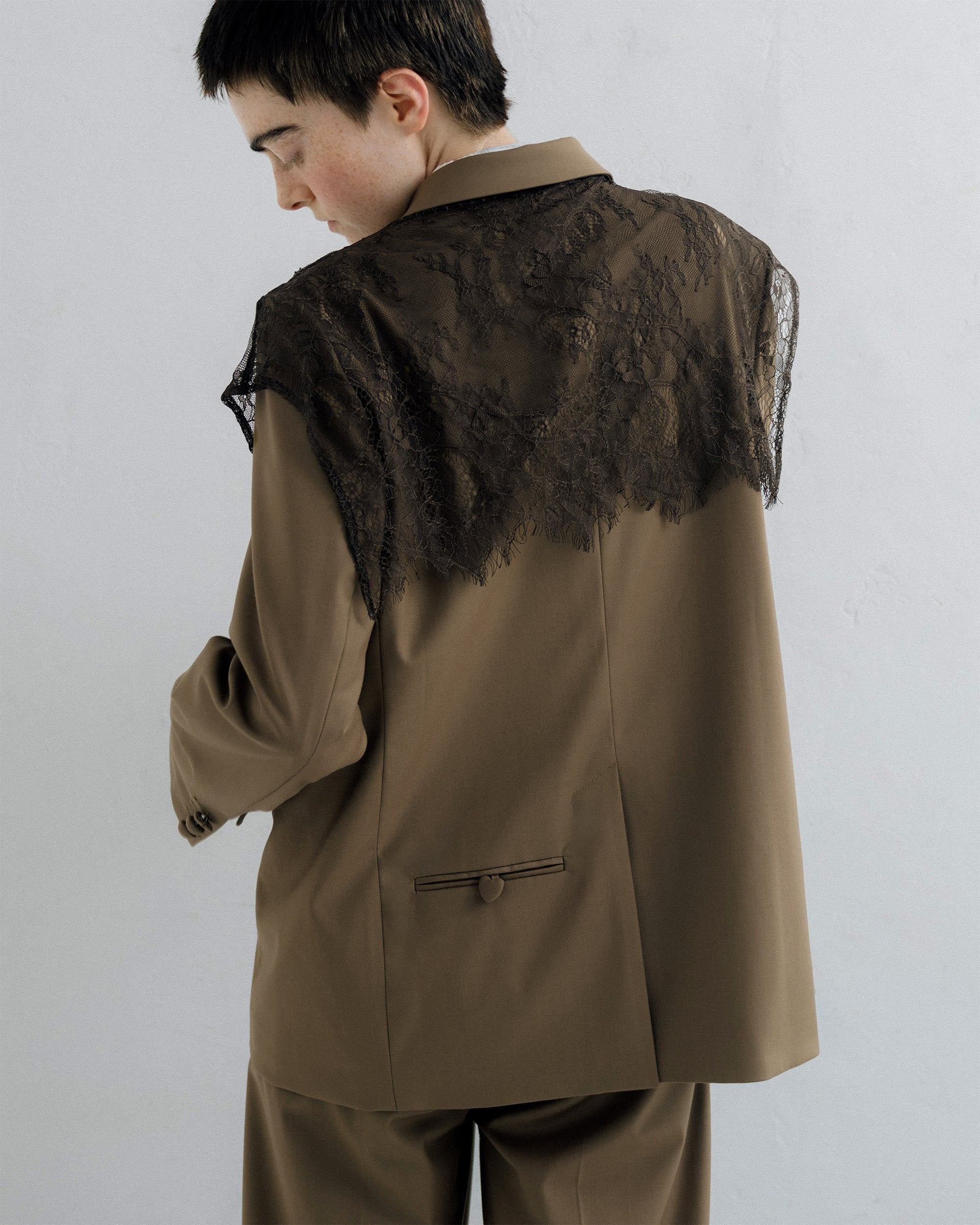 2way refined lace collar jacket