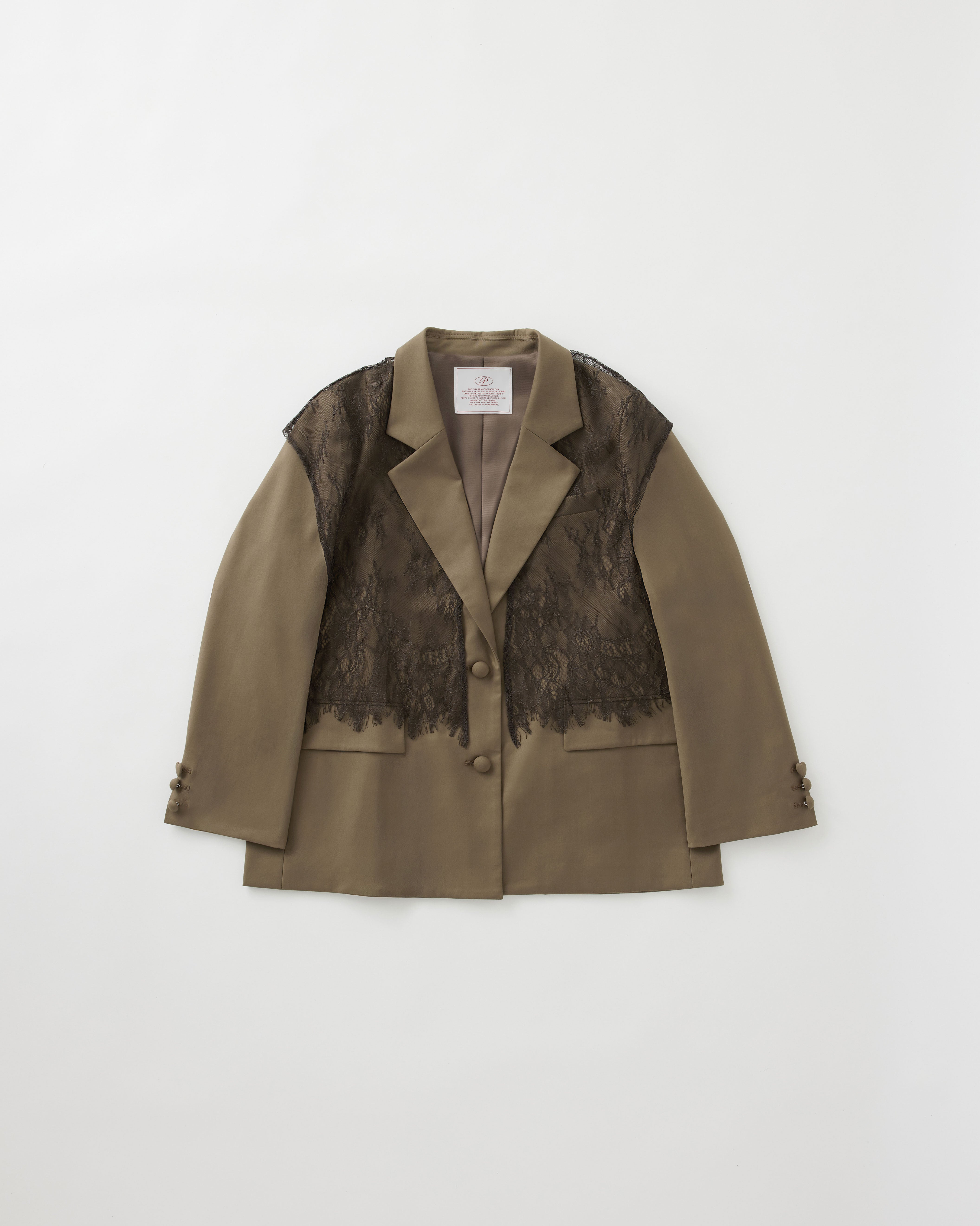 2way refined lace collar jacket