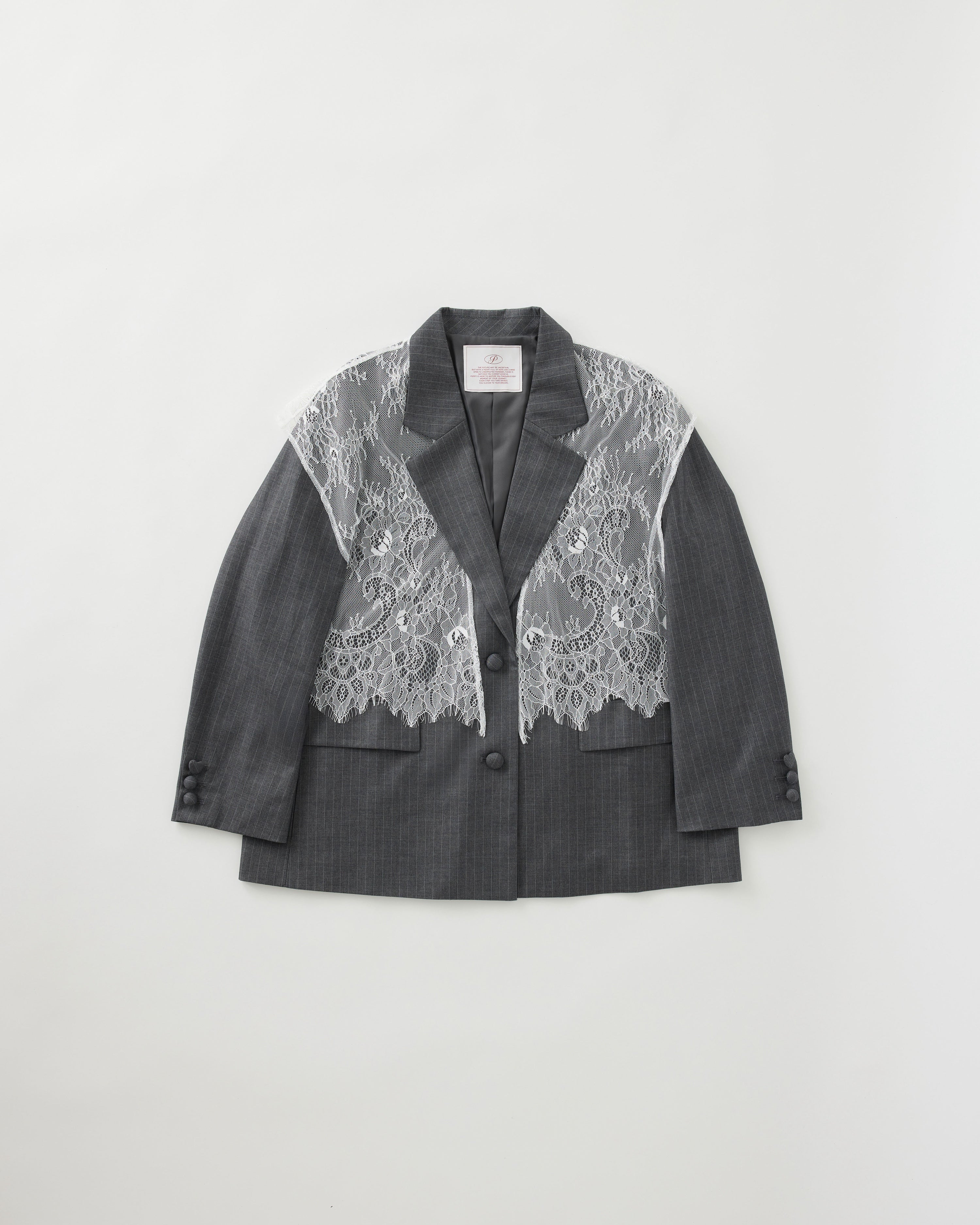 2way refined lace collar jacket