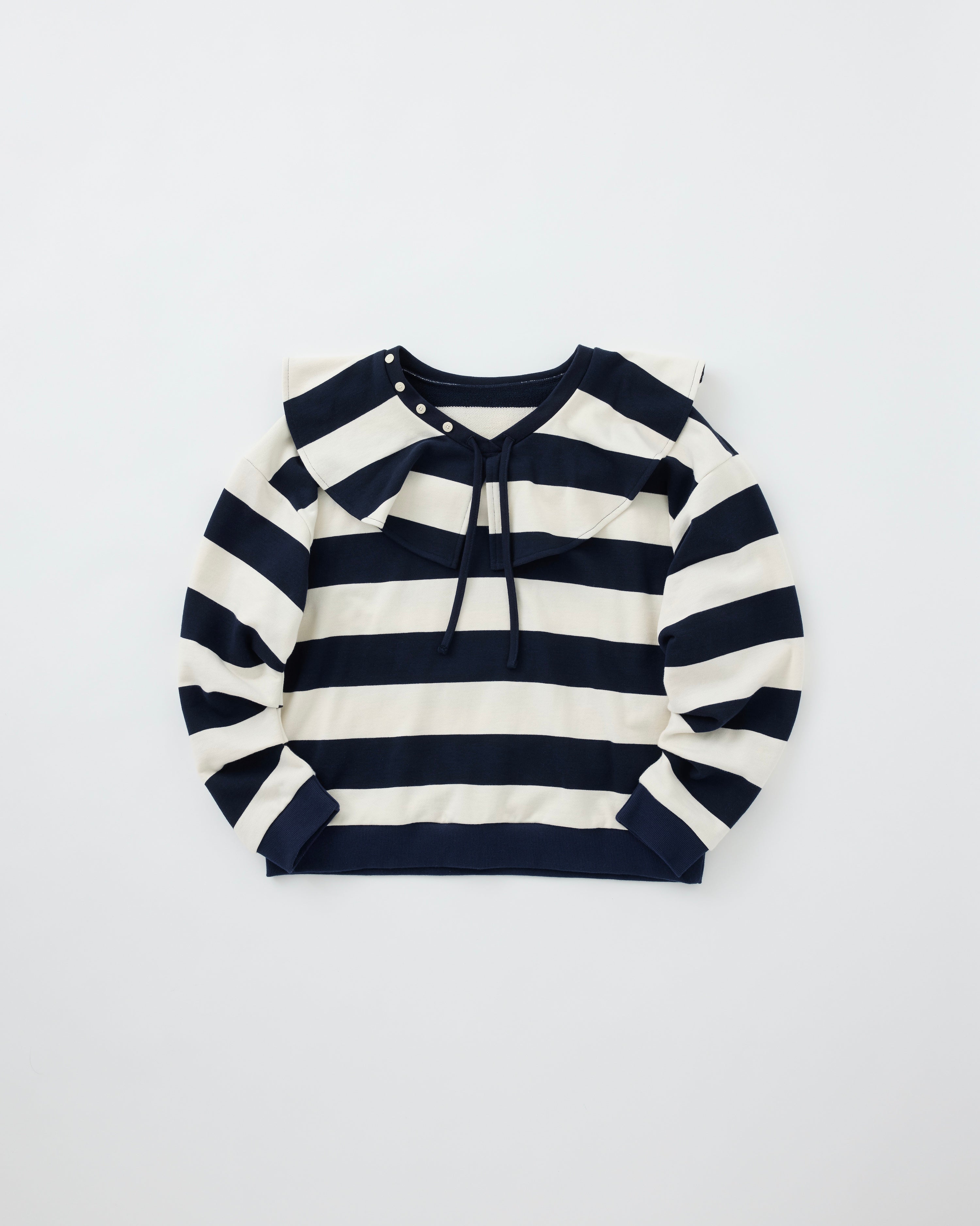 Ruffle collar curve sweatshirt