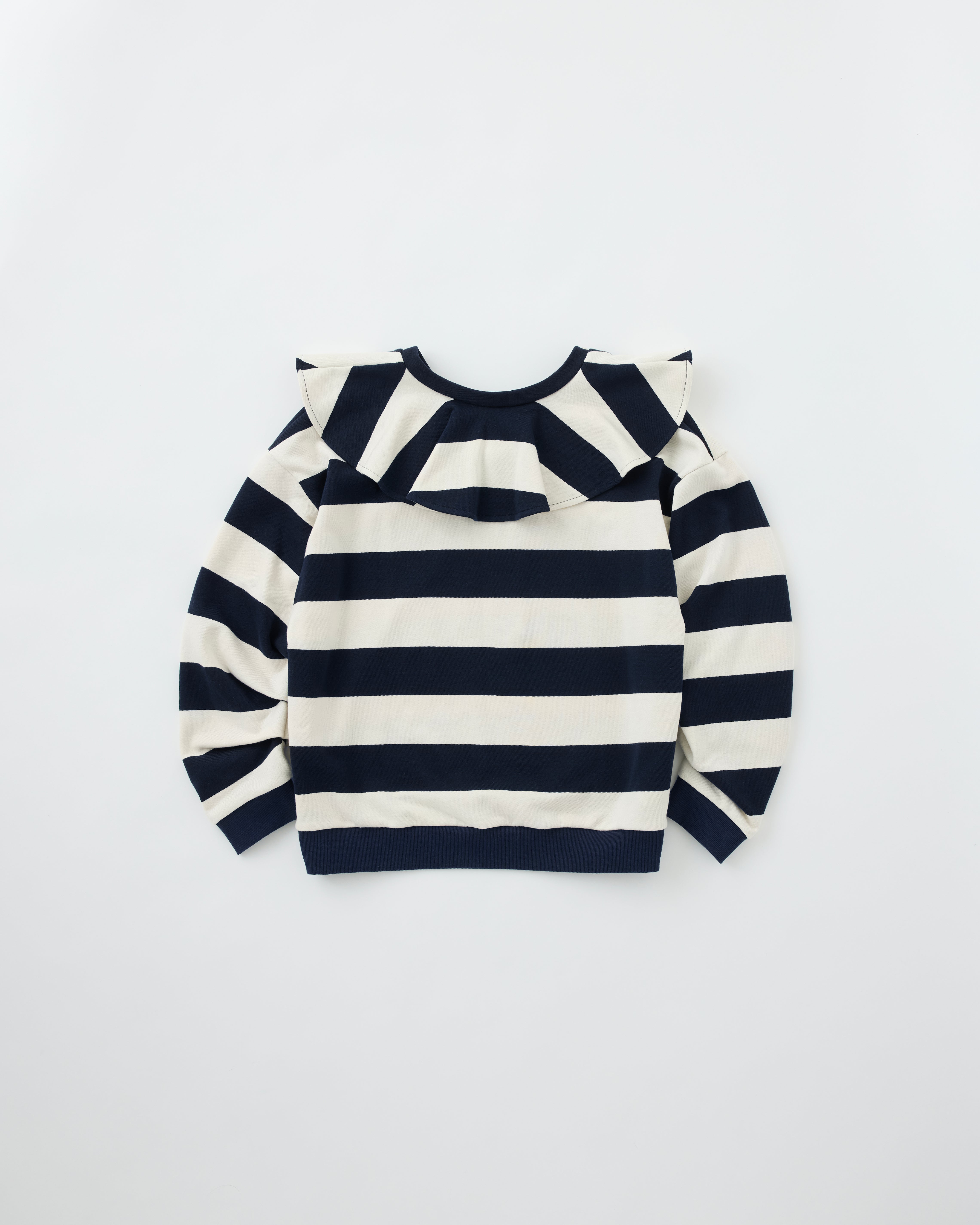 Ruffle collar curve sweatshirt