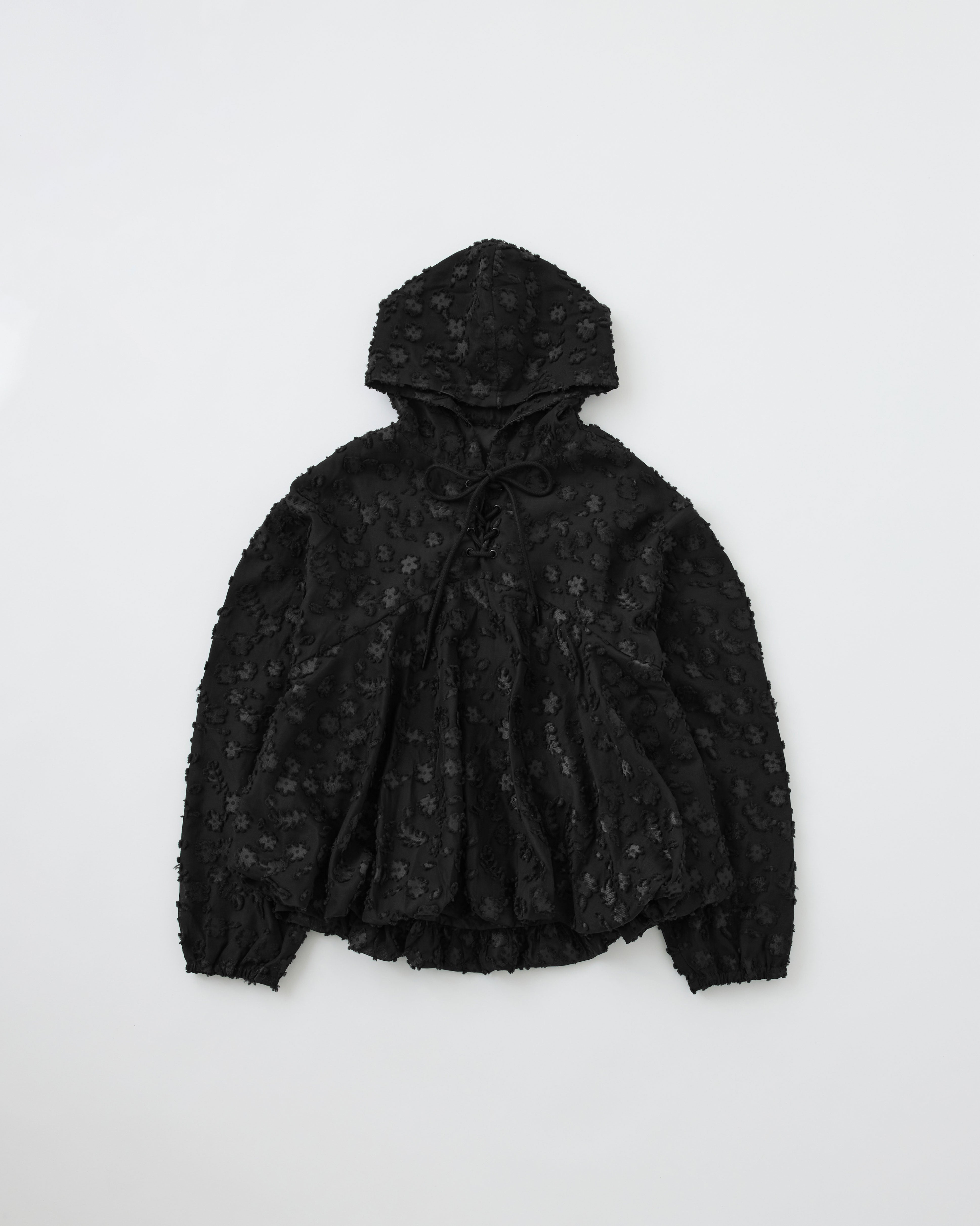 Puffy floweret balloon hoodie