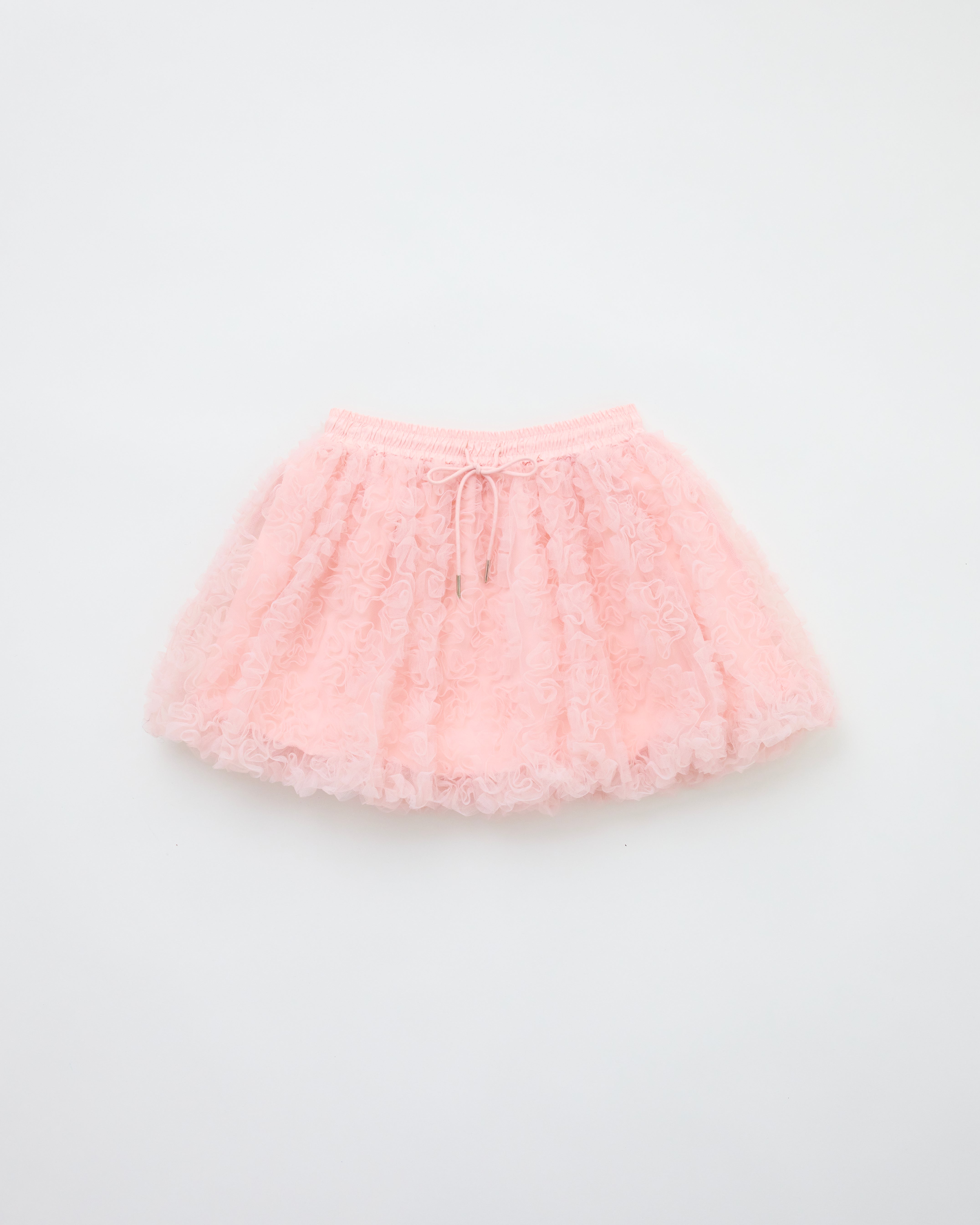 Tulle balloon mini skirt (pink)