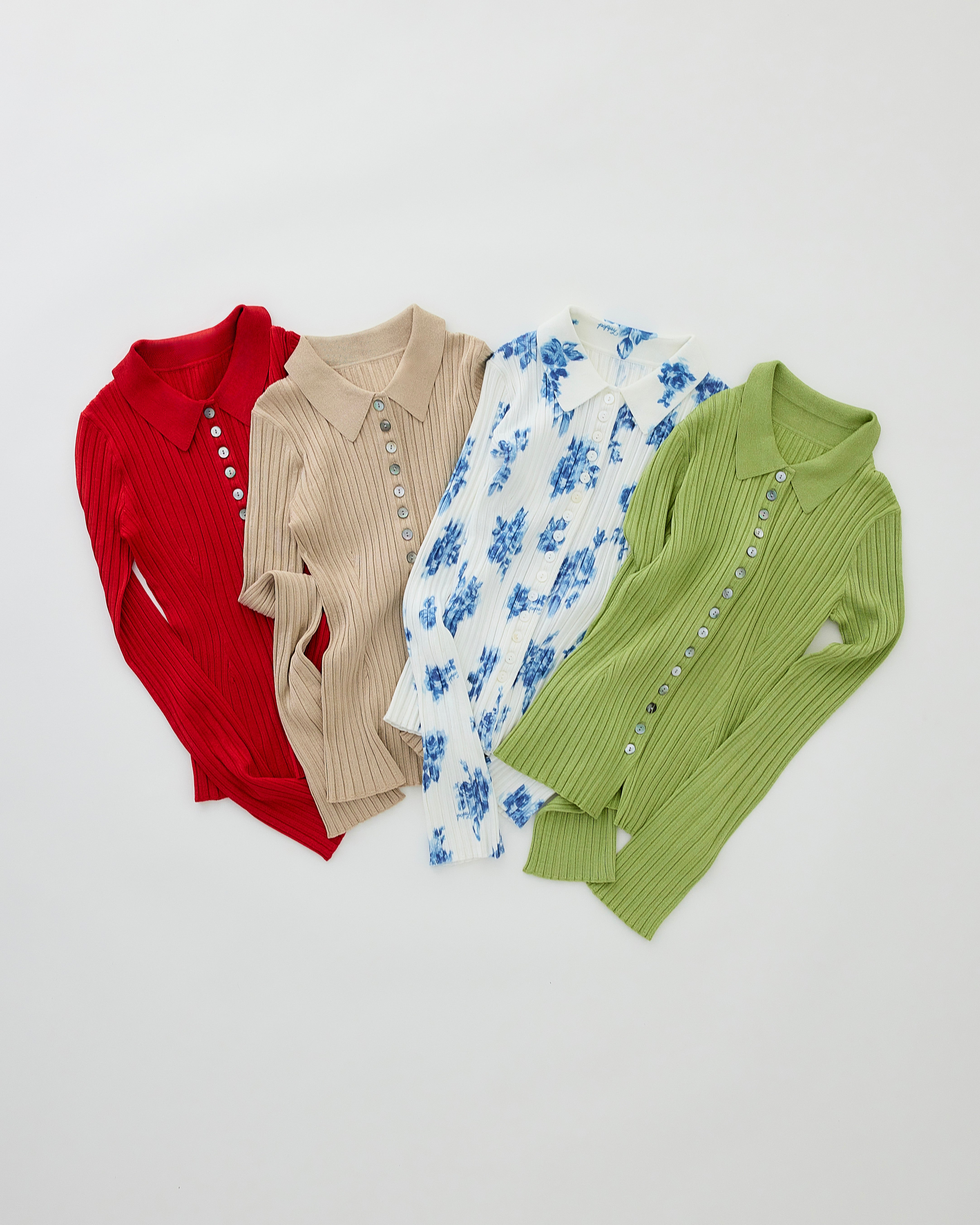 Pressed-floral rib top
