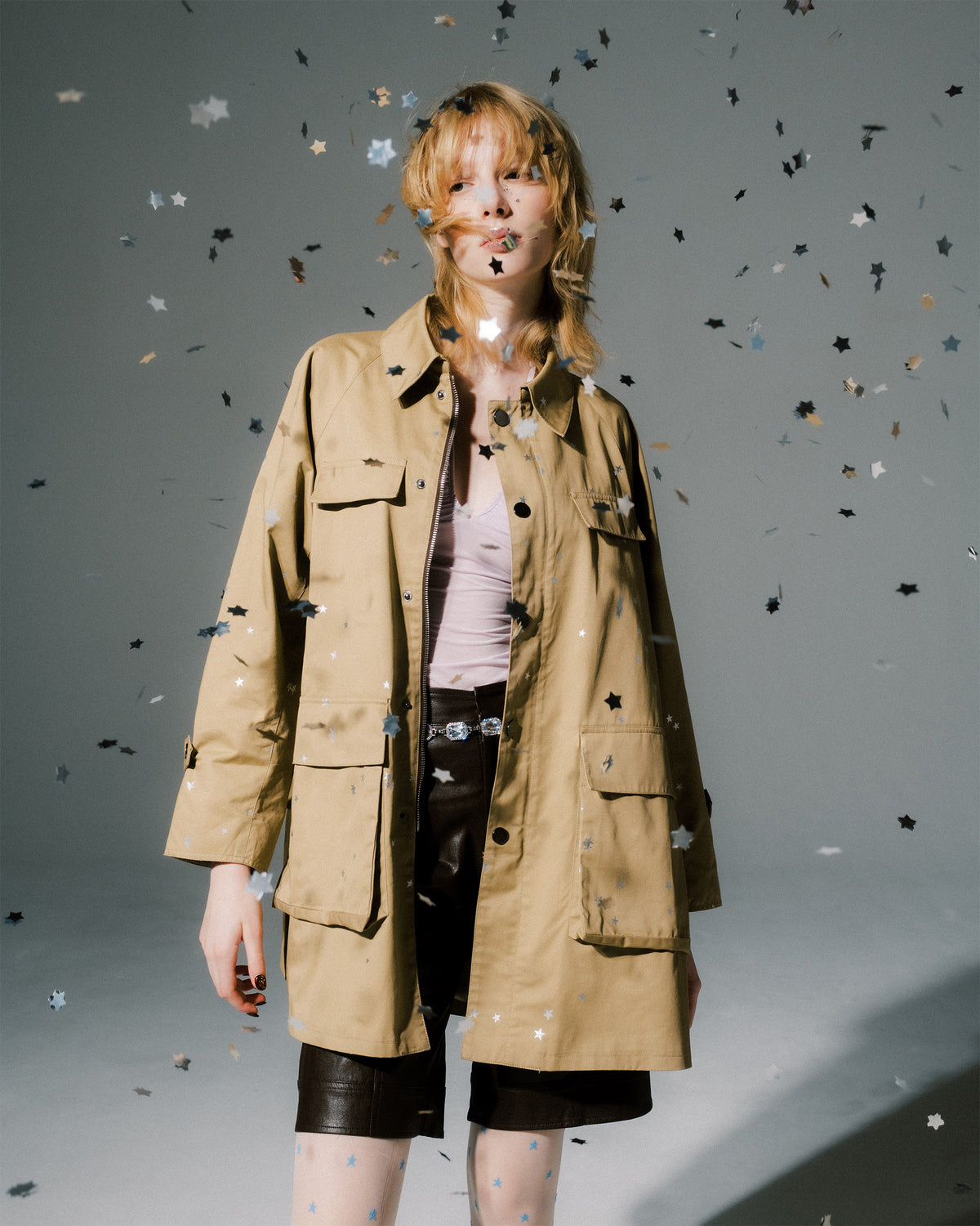 Stardust utility midi coat
