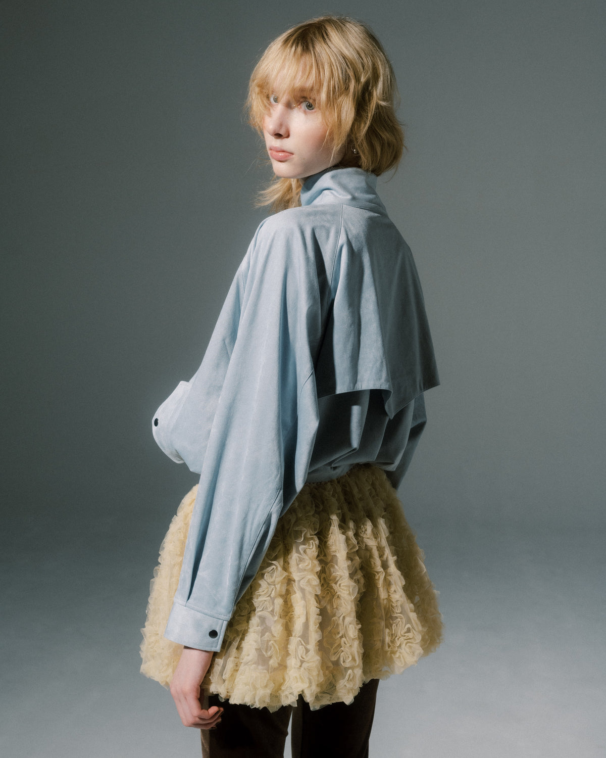 Heart cut swing jacket