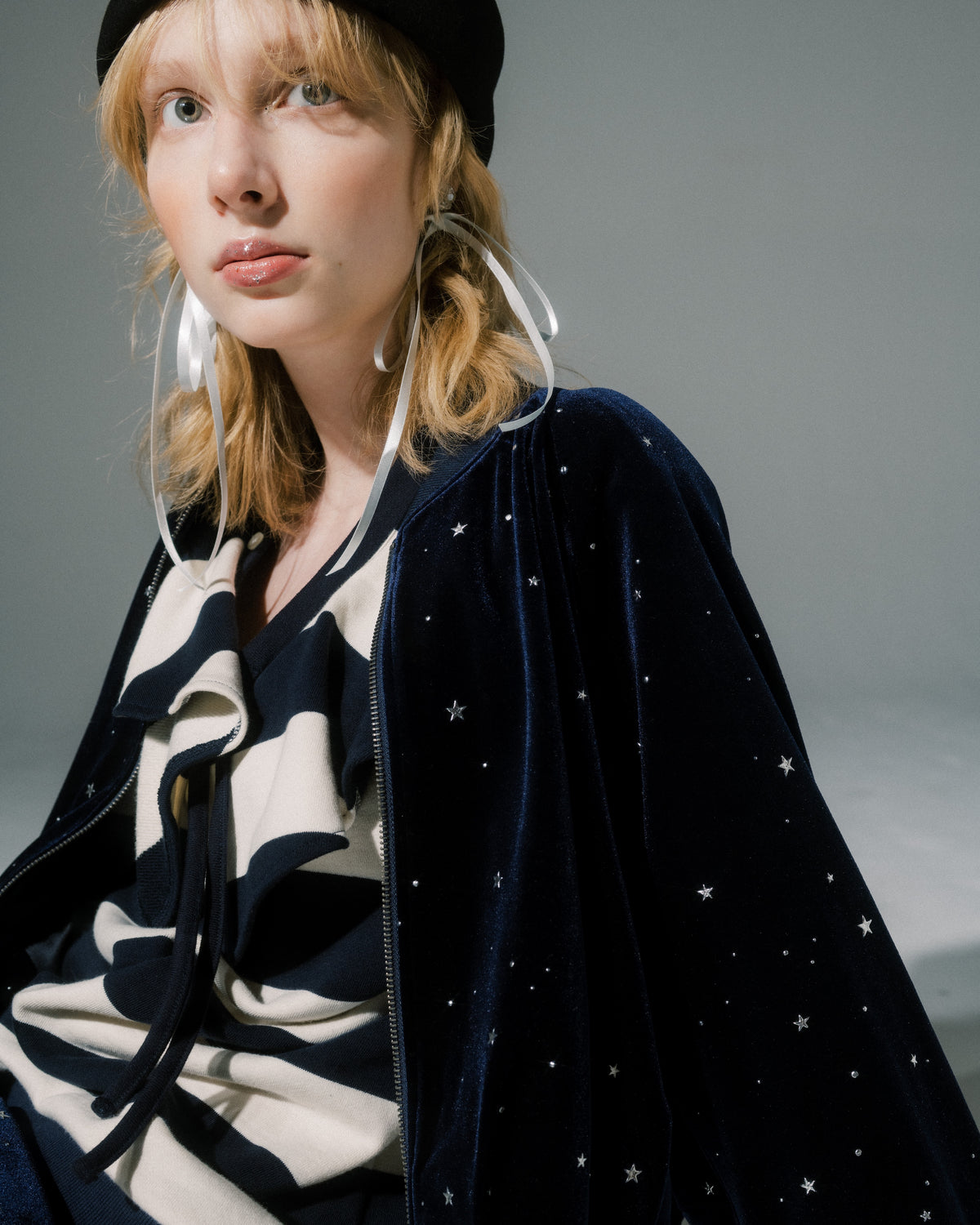 Stellato velour blouson