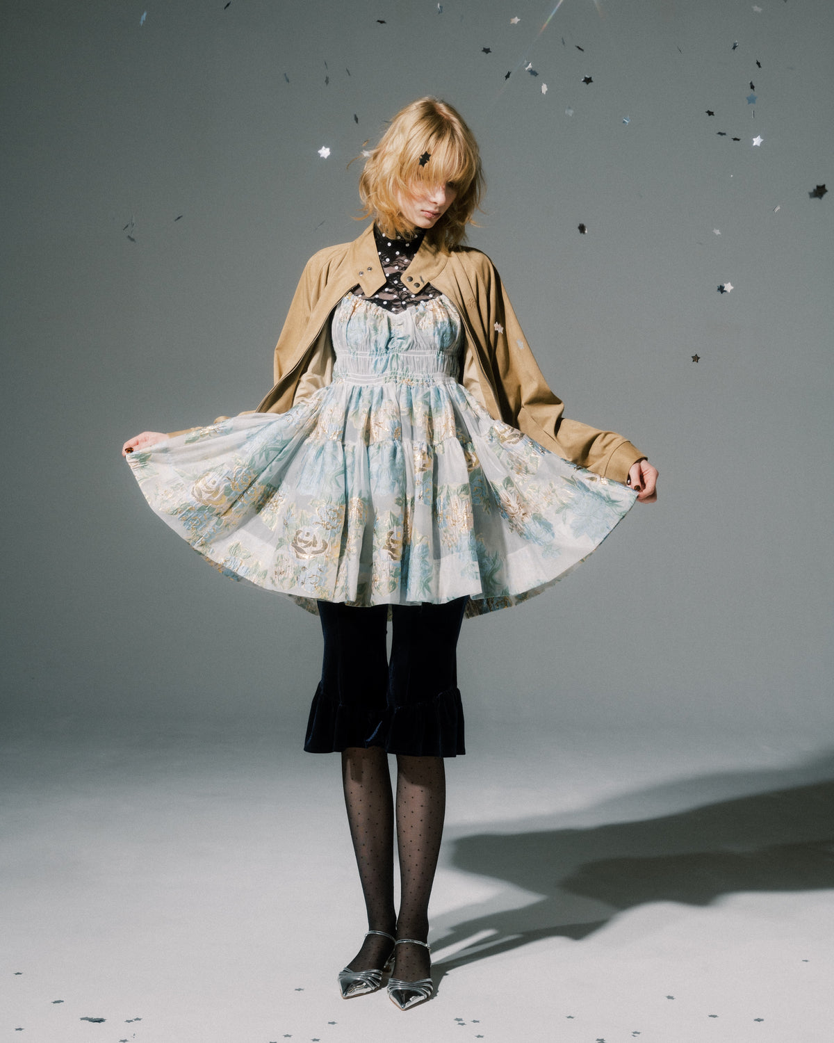 Heart cut swing jacket