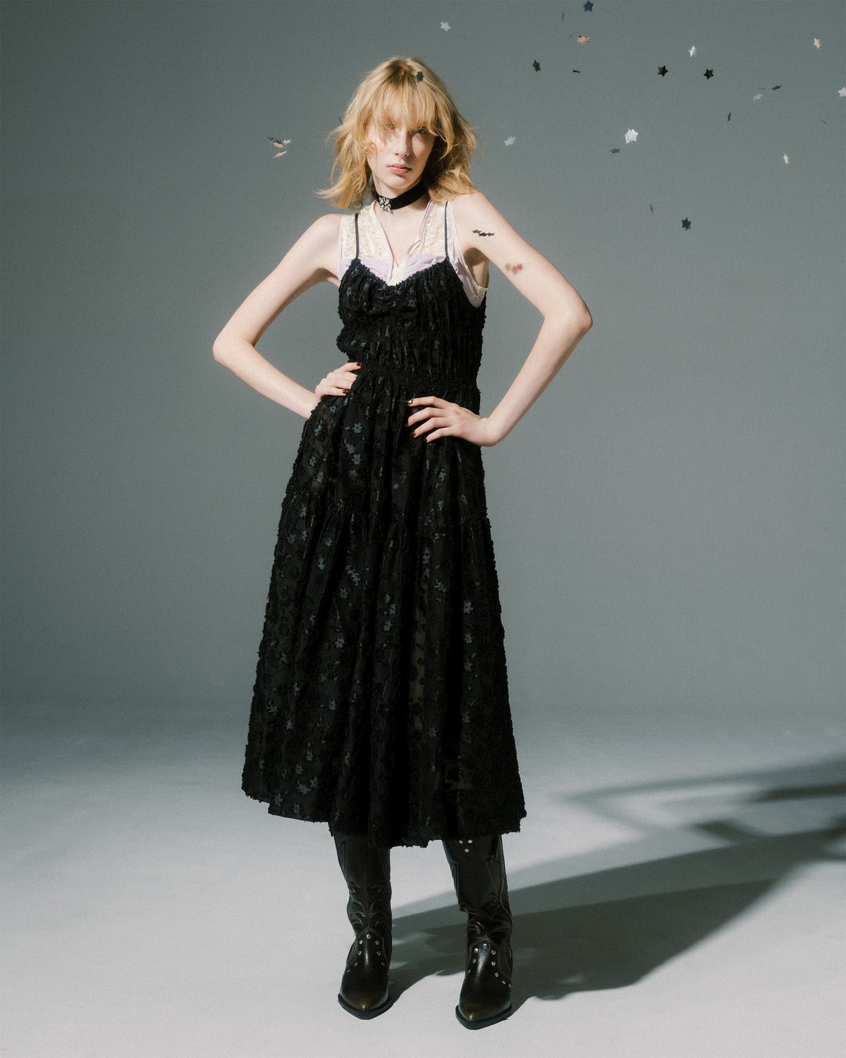 Puffy floweret dress