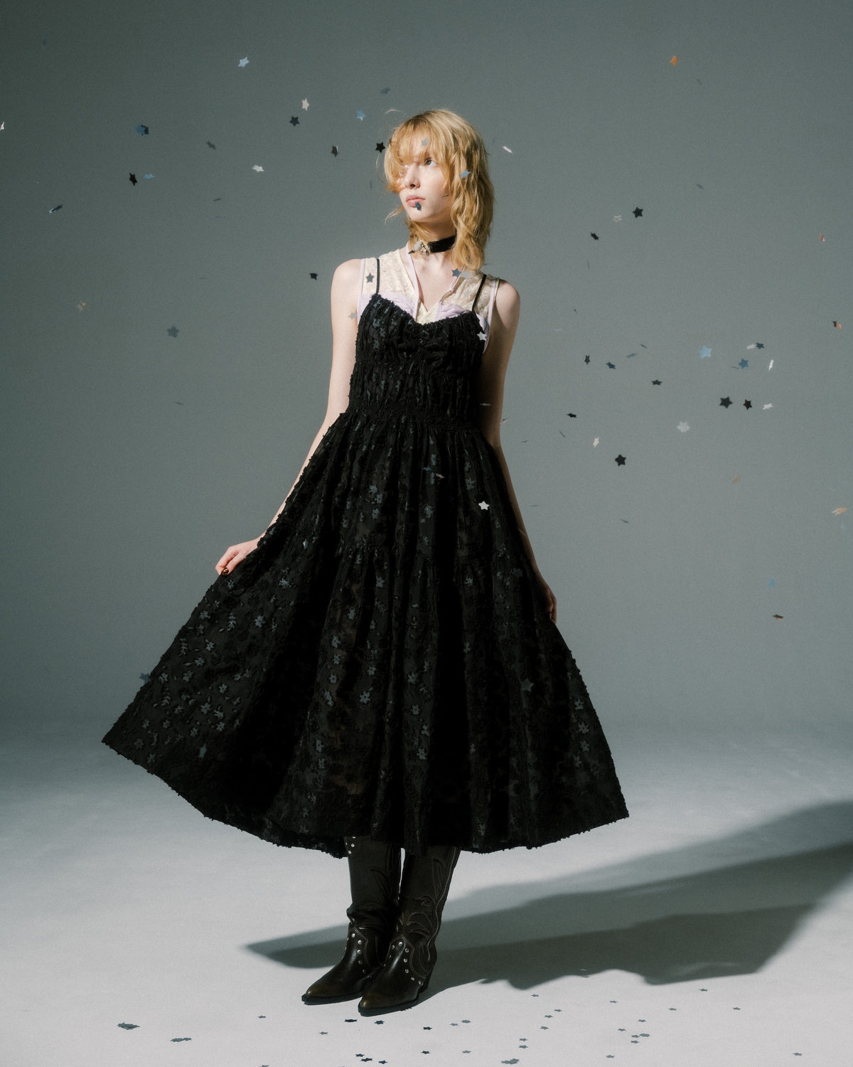 Puffy floweret dress