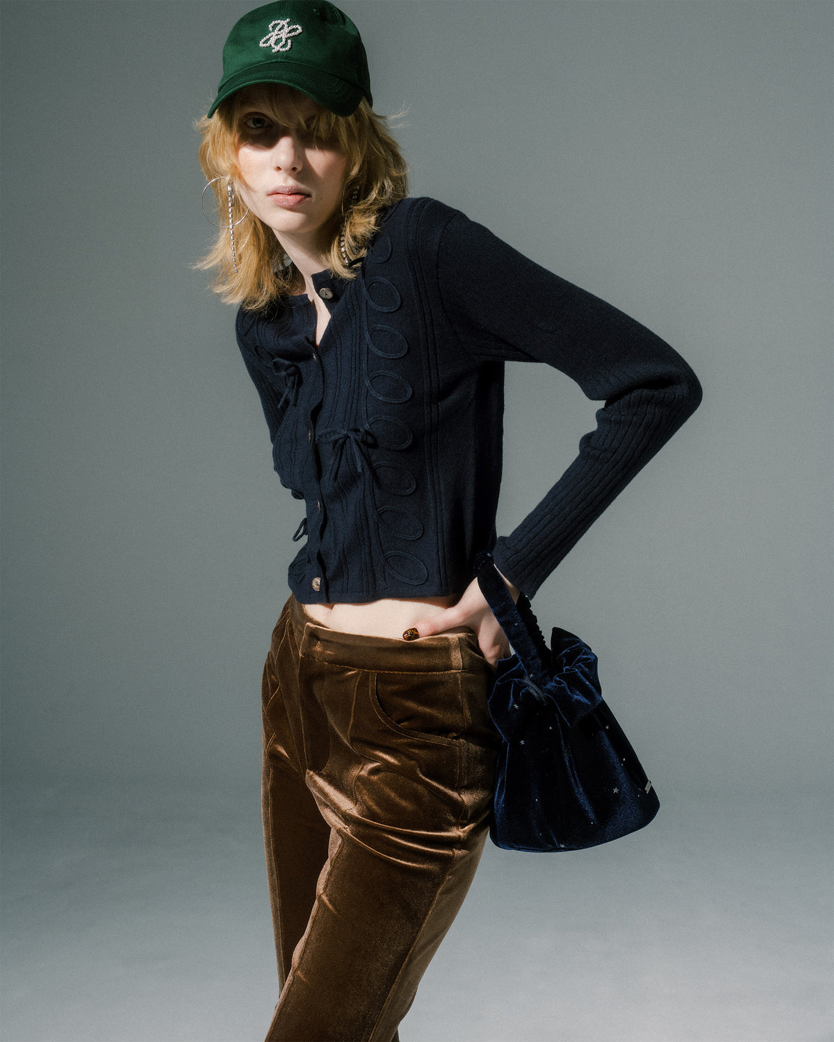 Stellato velour bag