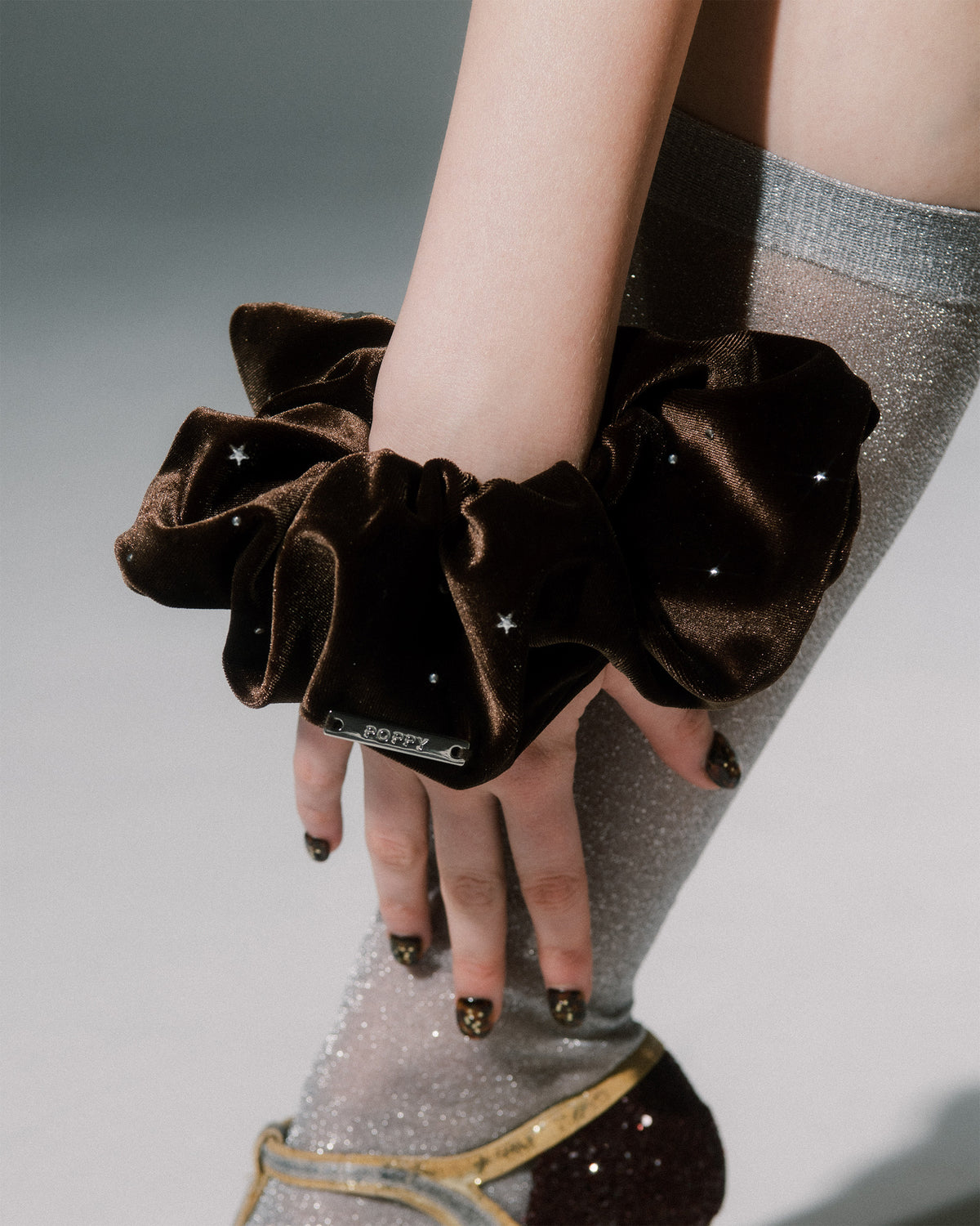 Stellato velour scrunchie